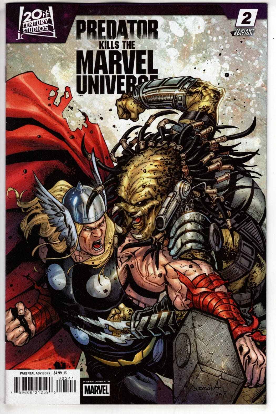 Marvel NEW THIS WEEK PREDATOR KILLS THE MARVEL UNIVERSE #2 SERGIO DAVILA VARIANT