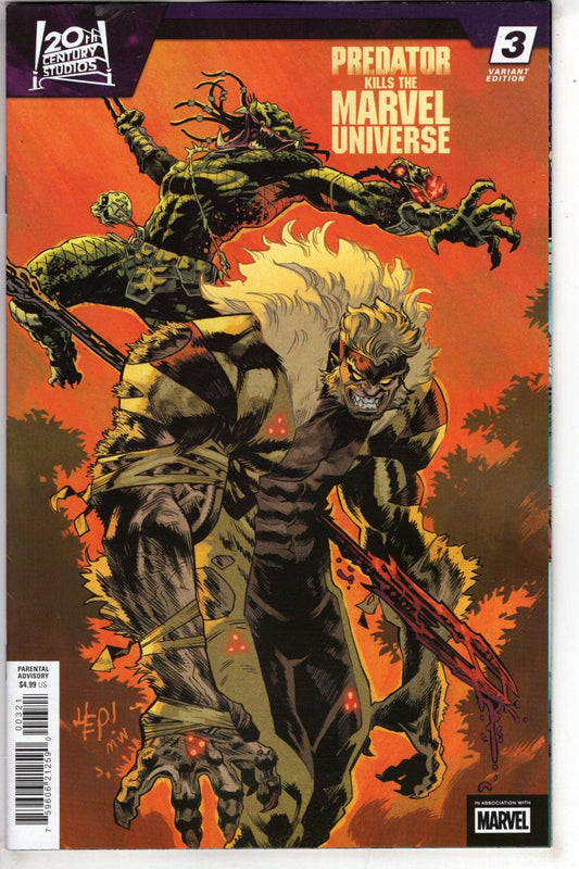 Marvel NEW THIS WEEK PREDATOR KILLS THE MARVEL UNIVERSE #3 SCOTT HEPBURN HUNTING THE HUNTERS VARIANT