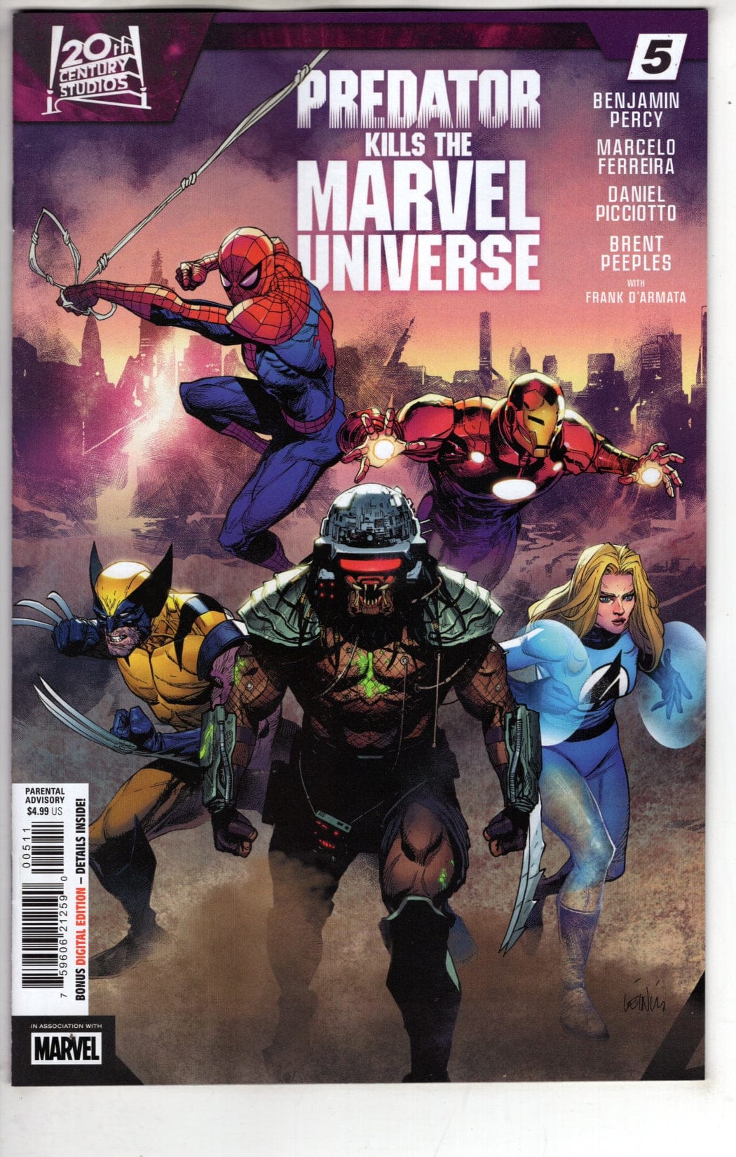 Marvel NEW THIS WEEK PREDATOR KILLS THE MARVEL UNIVERSE #5 (VF/NM)