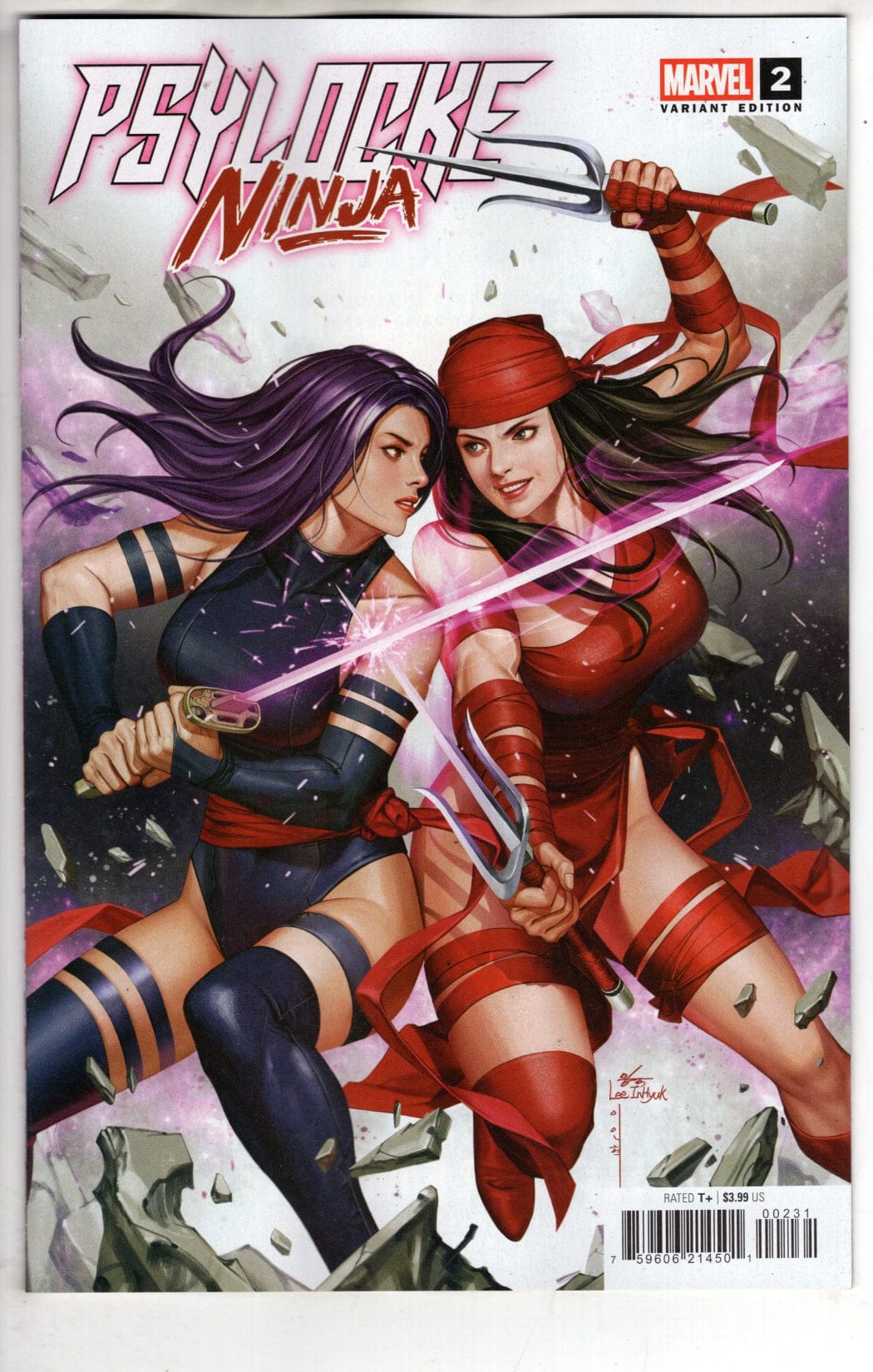 Marvel NEW THIS WEEK PSYLOCKE: NINJA #2 INHYUK LEE VERSUS ELEKTRA VARIANT (VF/NM)