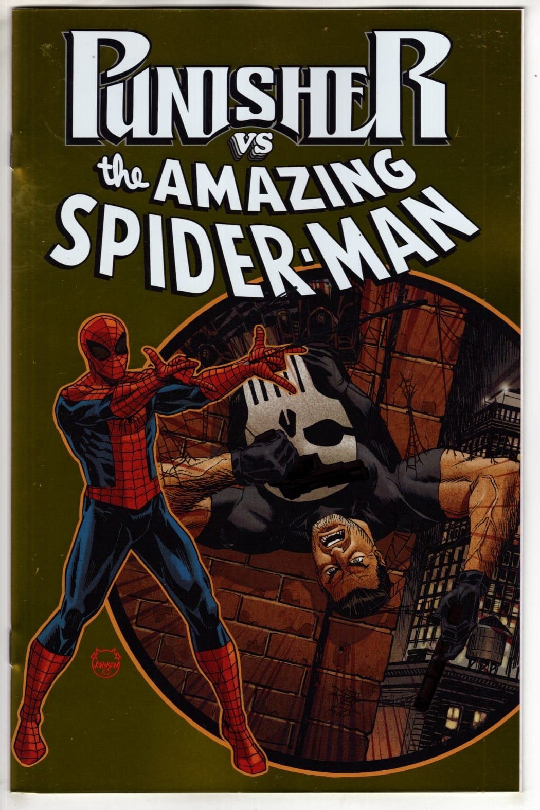 Marvel NEW THIS WEEK PUNISHER VS. SPIDER-MAN #1 DAVE JOHNSON FOIL VARIANT (VF/NM)