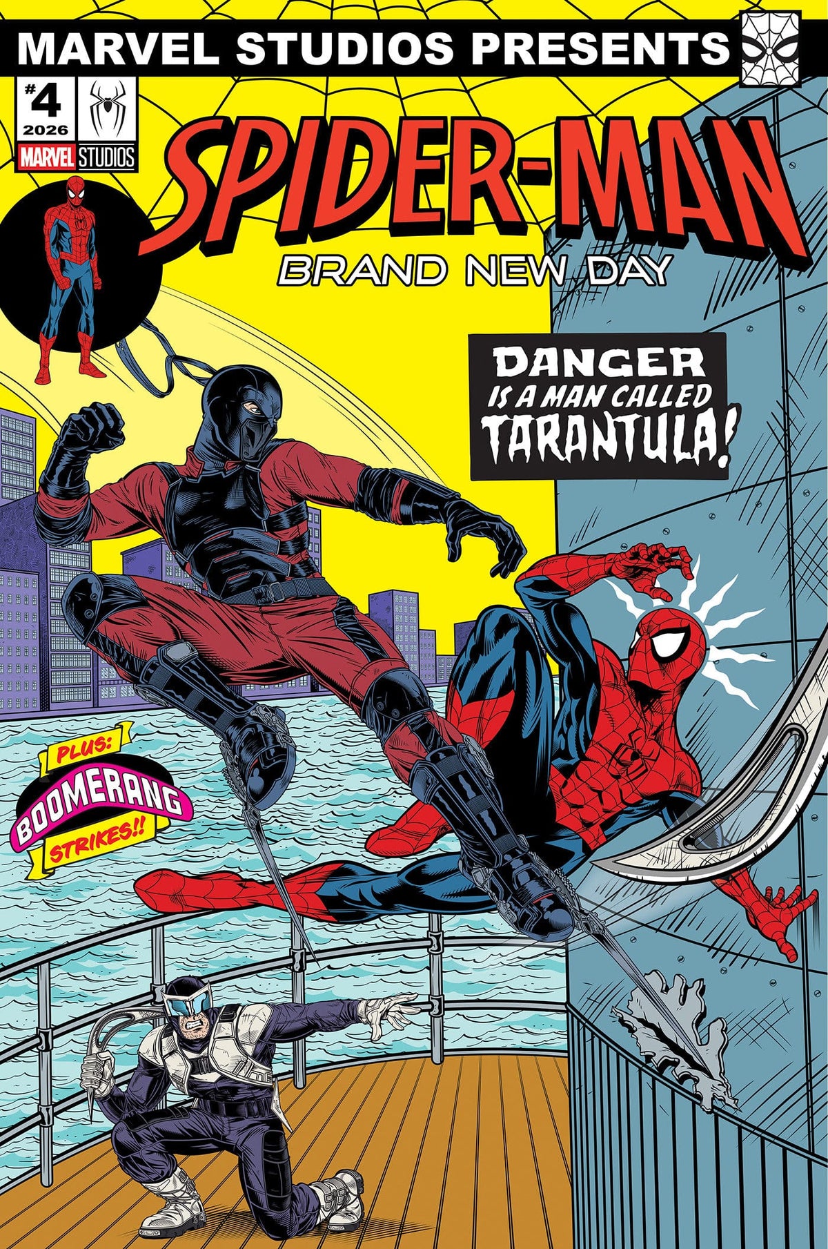 MARVEL NEW THIS WEEK PUNISHER VS. SPIDER-MAN #2 ADAM STAFFORD SPIDER-MAN: BRAND NEW DAY MARVEL STUDIOS VARIANT (VF/NM)
