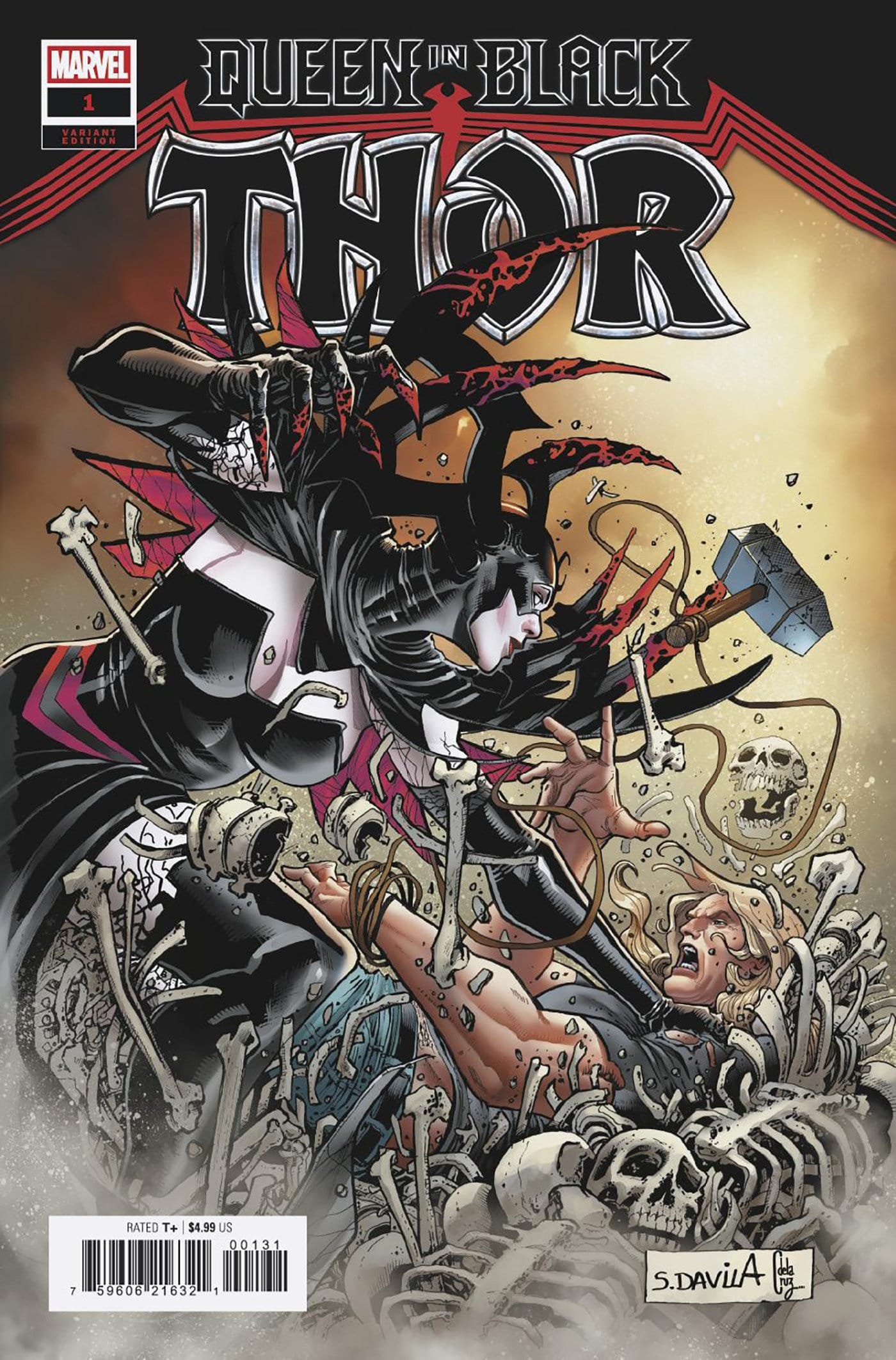 Marvel NEW THIS WEEK QUEEN IN BLACK: THOR #1 SERGIO DAVILA VARIANT [QIB] (VF/NM)