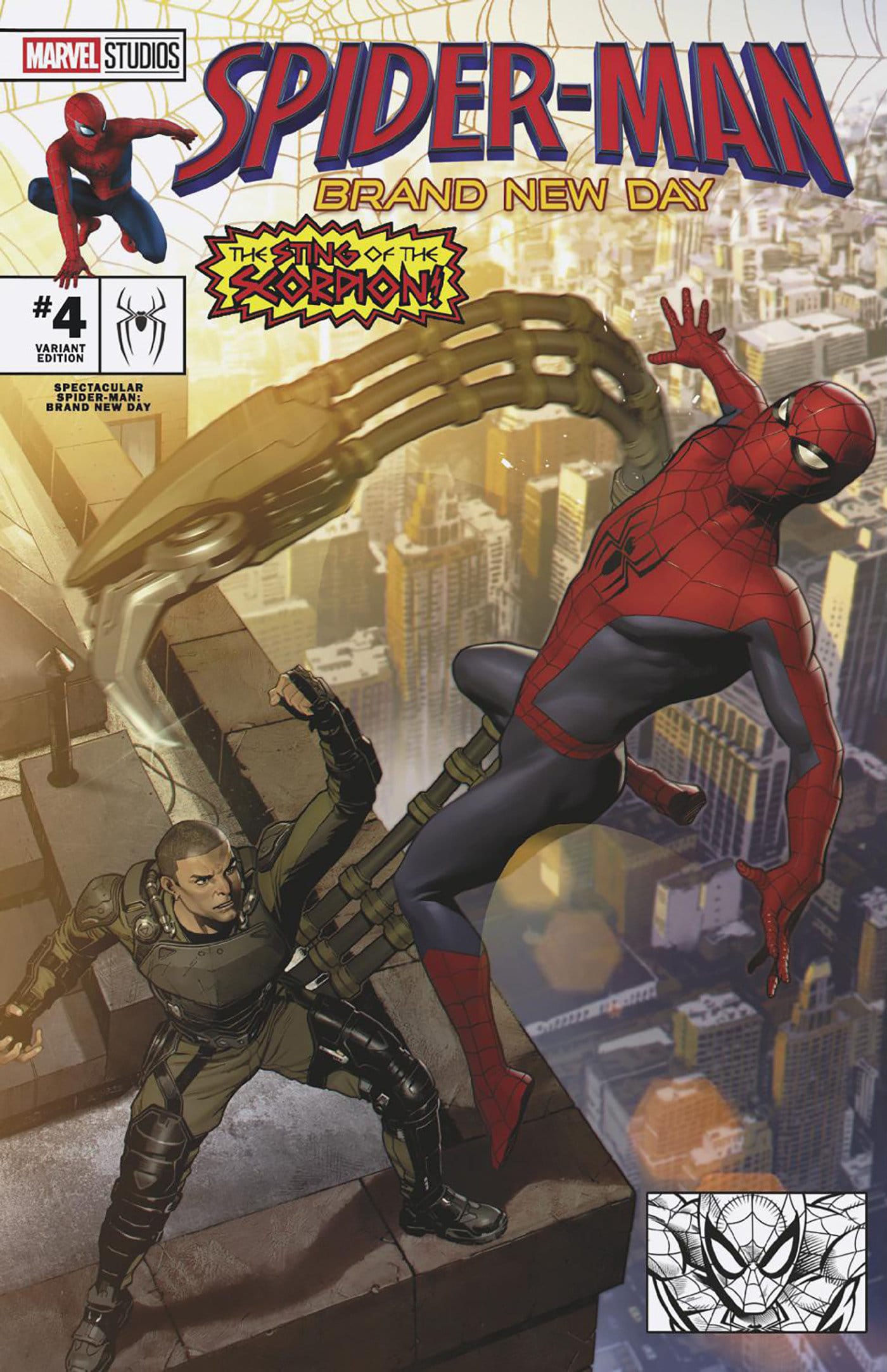 MARVEL NEW THIS WEEK SPECTACULAR SPIDER-MAN: BRAND NEW DAY #4 JORGE MOLINA SPIDER-MAN: BRAND NEW DAY MARVEL STUDIOS VARIANT (VF/NM)