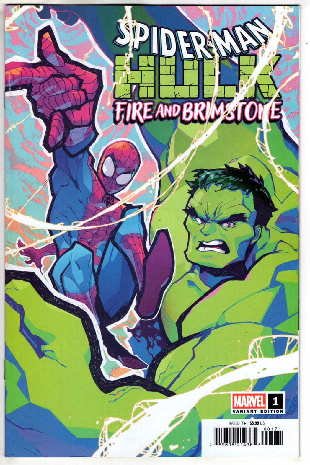 MARVEL NEW THIS WEEK SPIDER-MAN/HULK: FIRE AND BRIMSTONE #1 ROSE BESCH VARIANT (VF/NM)