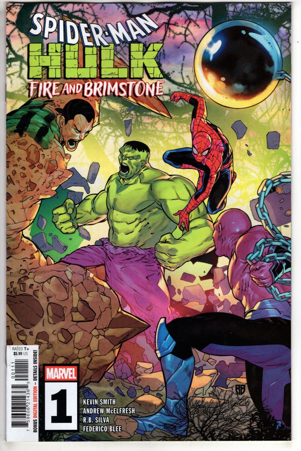 MARVEL NEW THIS WEEK SPIDER-MAN/HULK: FIRE AND BRIMSTONE #1 (VF/NM)