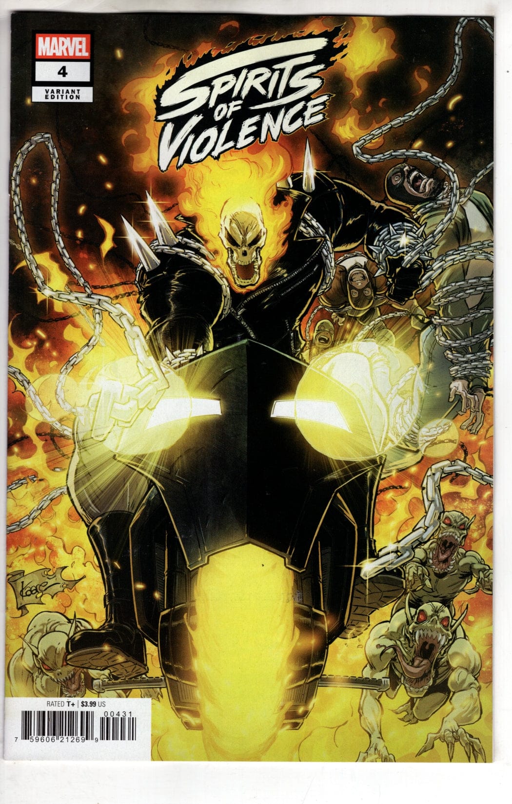 Marvel NEW THIS WEEK SPIRITS OF VIOLENCE #4 KAARE ANDREWS VARIANT (VF/NM)