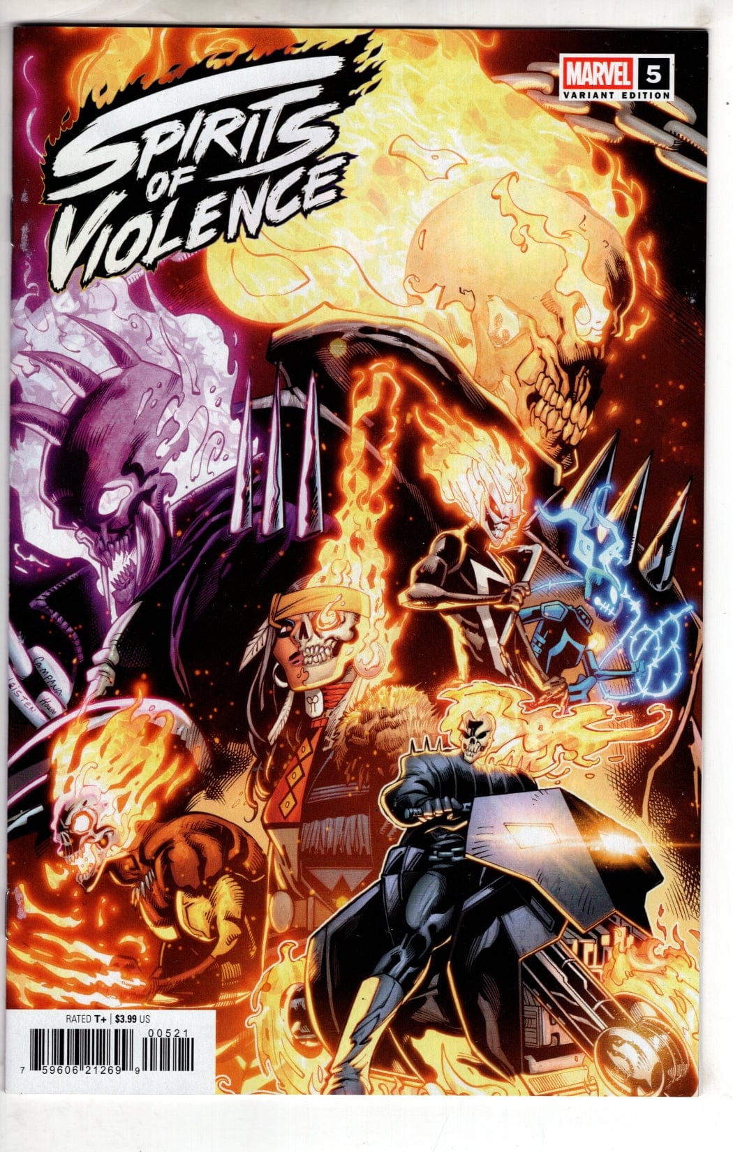Marvel NEW THIS WEEK SPIRITS OF VIOLENCE #5 CHRIS CAMPANA VARIANT (VF/NM)