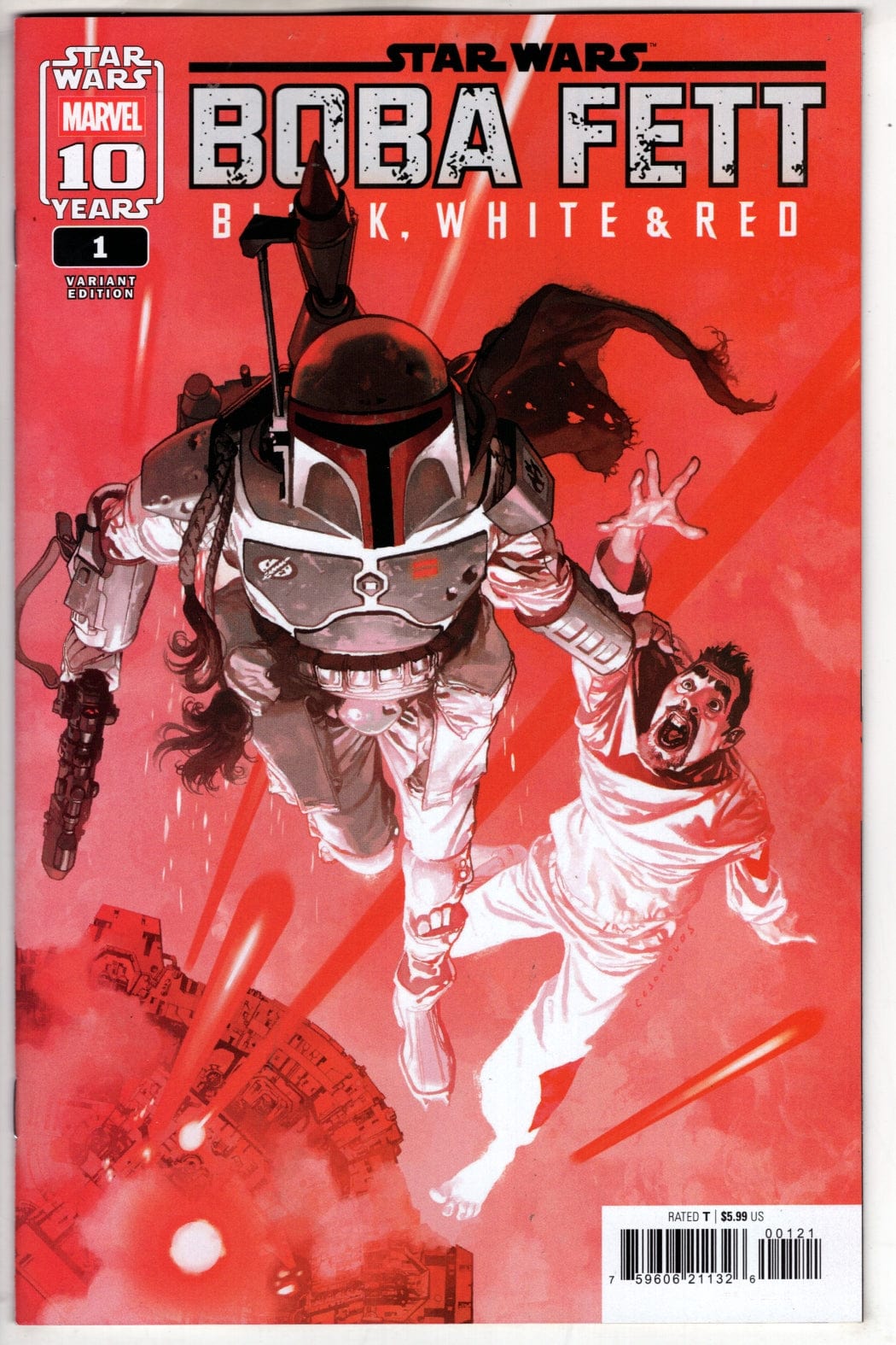 Marvel NEW THIS WEEK STAR WARS: BOBA FETT - BLACK  WHITE & RED #1 JOSEMARIA CASANOVAS VARIANT