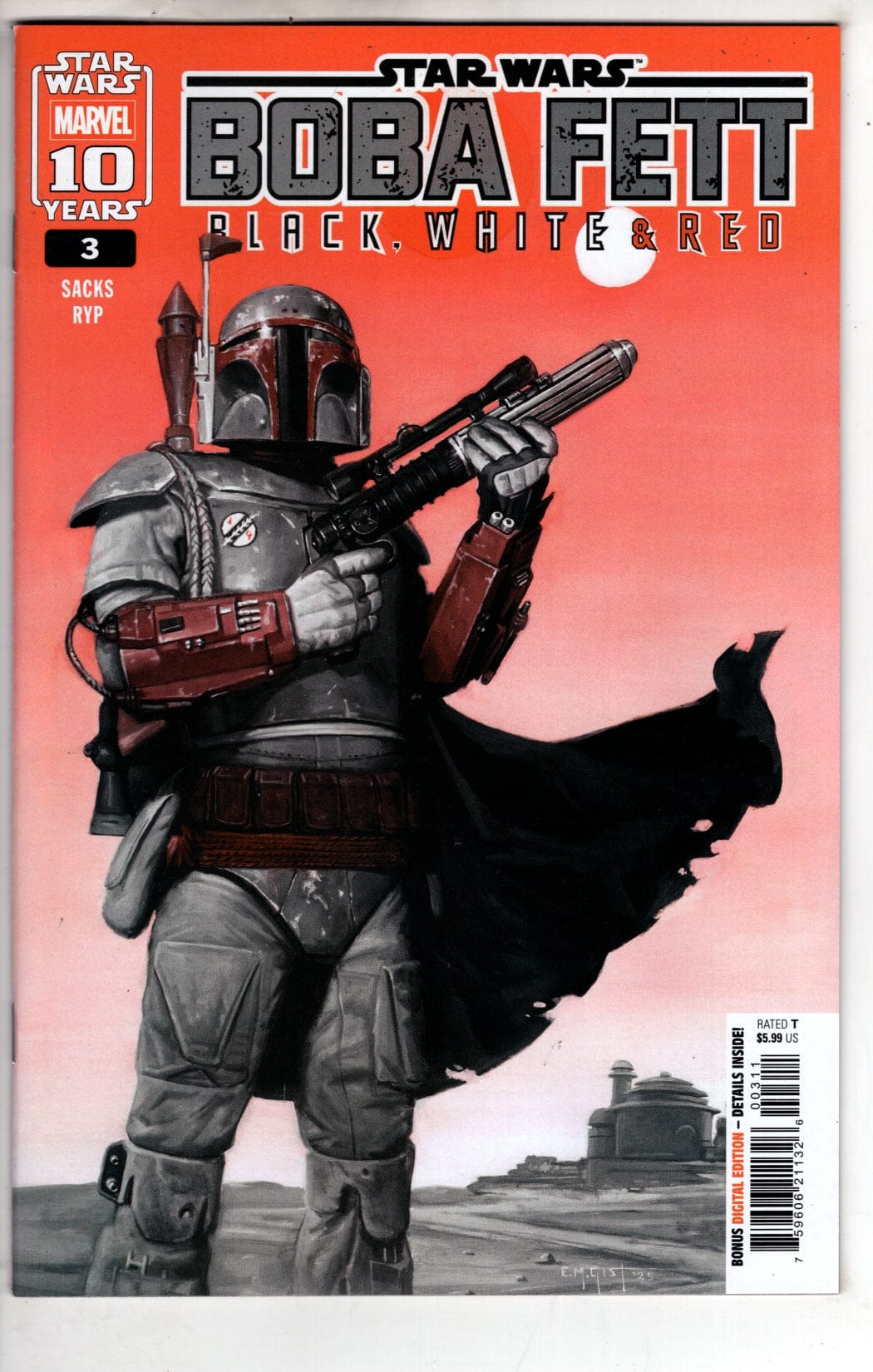 Marvel NEW THIS WEEK STAR WARS: BOBA FETT - BLACK  WHITE & RED #3