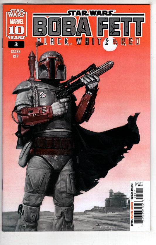 Marvel NEW THIS WEEK STAR WARS: BOBA FETT - BLACK  WHITE & RED #3
