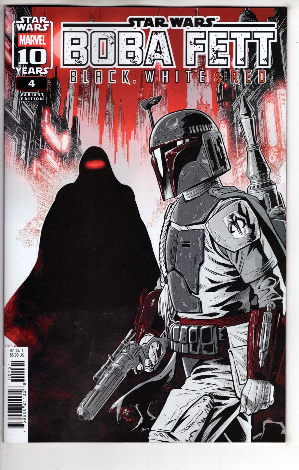 Marvel NEW THIS WEEK STAR WARS: BOBA FETT - BLACK  WHITE & RED #4 LUKE ROSS VARIANT (VF/NM)