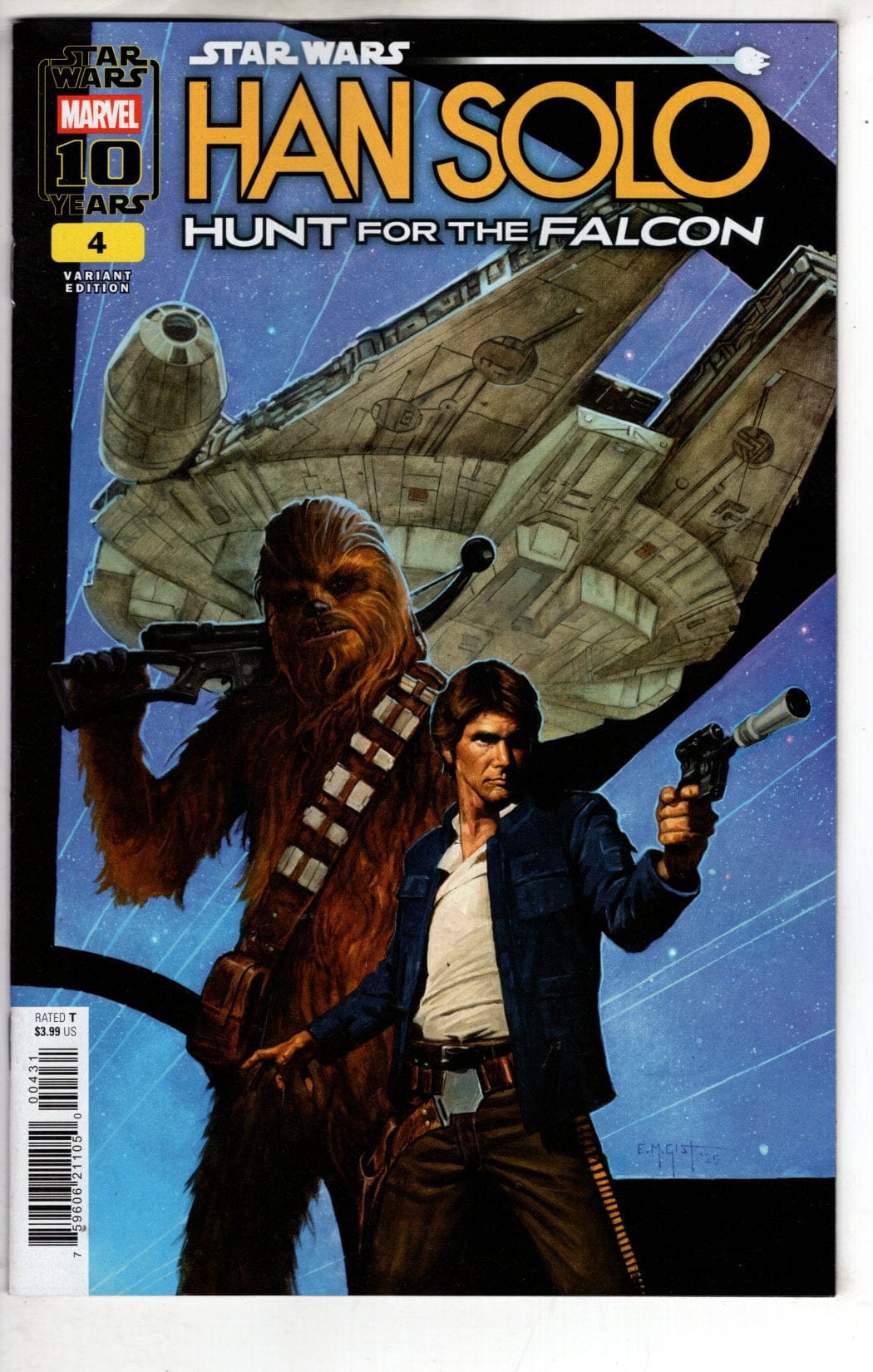 Marvel NEW THIS WEEK STAR WARS: HAN SOLO - HUNT FOR THE FALCON #4 E.M. GIST VARIANT