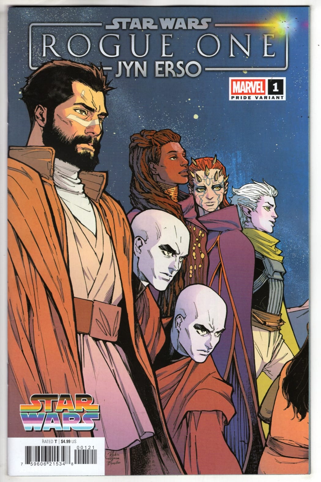 Marvel NEW THIS WEEK STAR WARS: ROGUE ONE - JYN ERSO #1 RICKIE YAGAWA 3-PART CONNECTING PRIDE VARIANT (VF/NM)