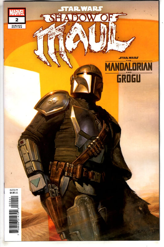 Marvel NEW THIS WEEK STAR WARS: SHADOW OF MAUL #2 E.M. GIST MANDALORIAN & GROGU VARIANT (VF/NM)