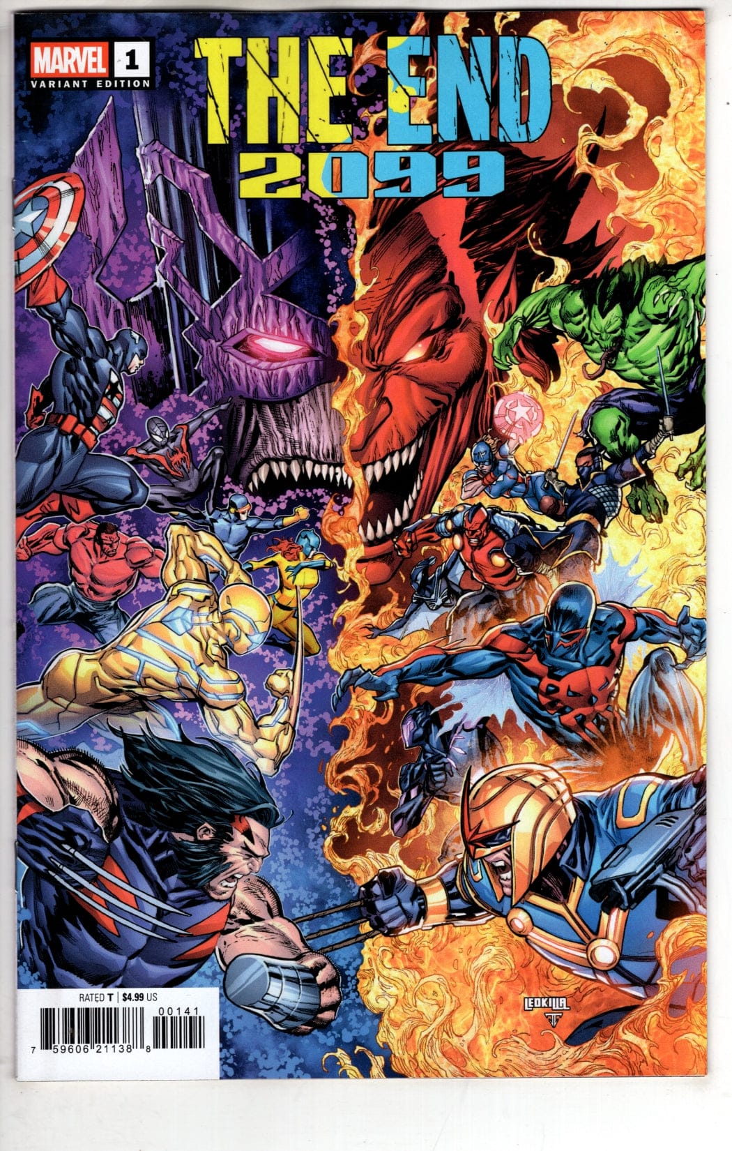 Marvel NEW THIS WEEK THE END 2099 #1 KEN LASHLEY BATTLE VARIANT
