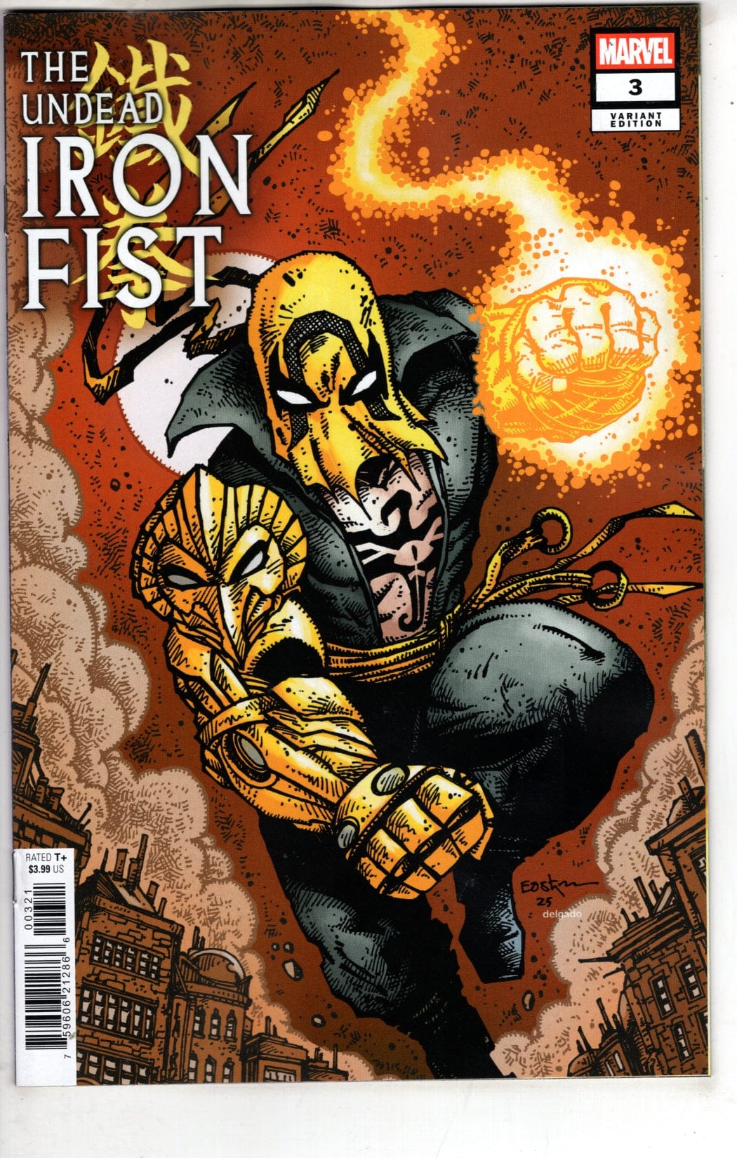 Marvel NEW THIS WEEK THE UNDEAD IRON FIST #3 KEVIN EASTMAN VARIANT