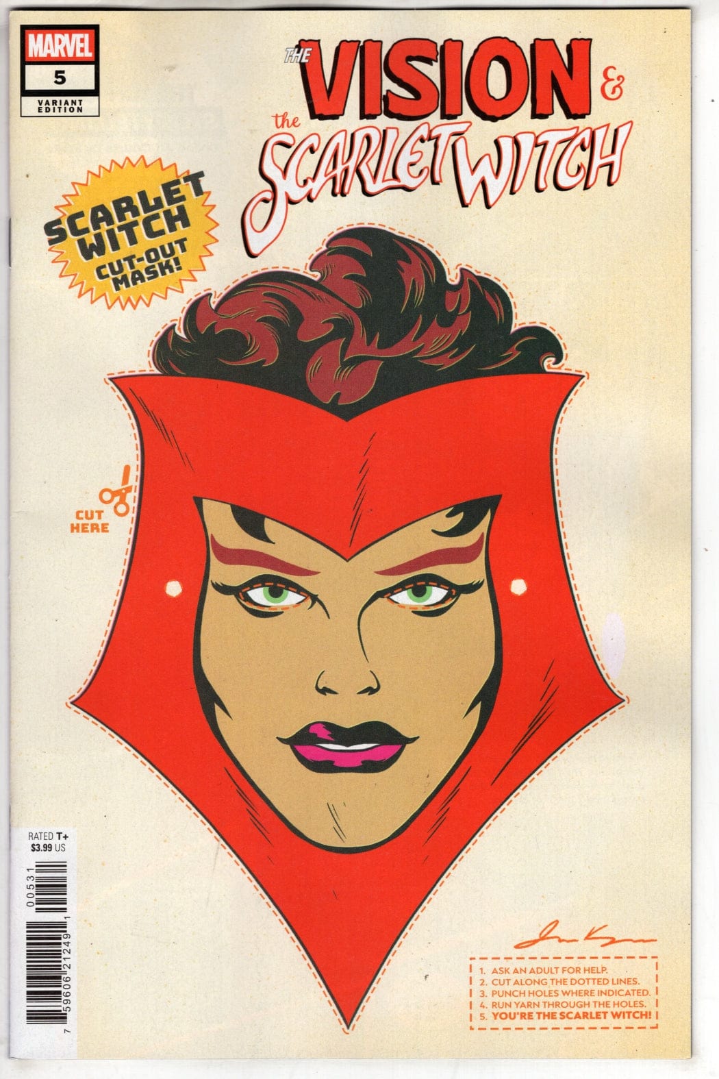 Marvel NEW THIS WEEK THE VISION & THE SCARLET WITCH #5 RETRO HALLOWEEN MASK VARIANT