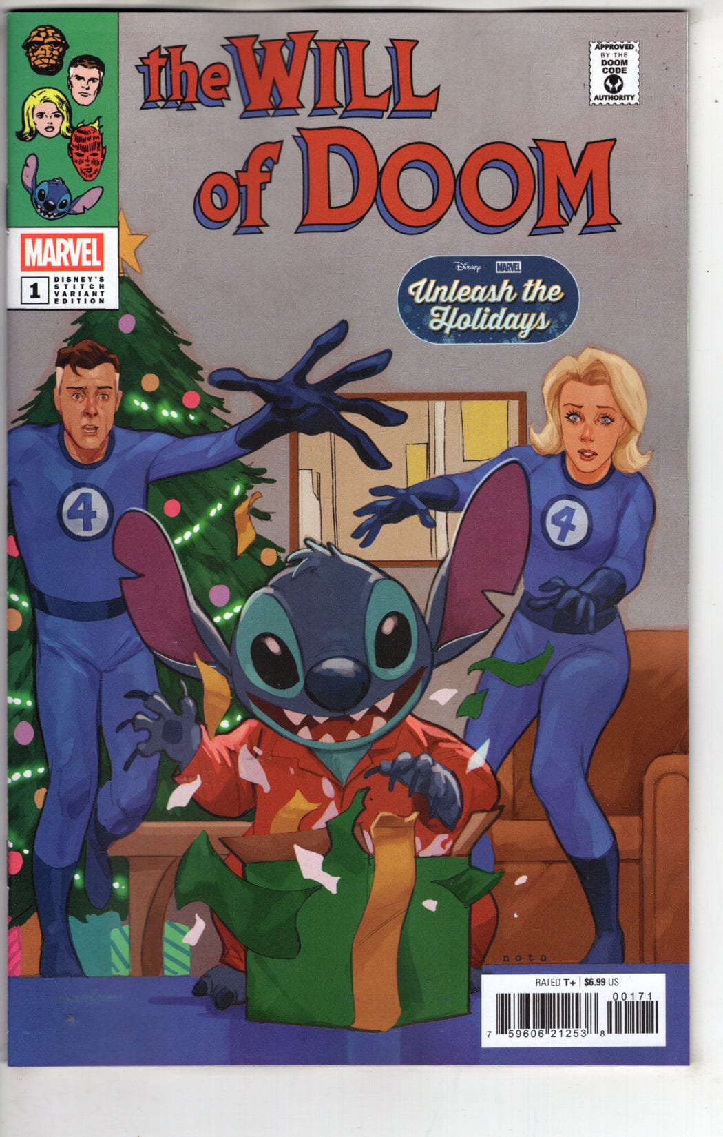 Marvel NEW THIS WEEK THE WILL OF DOOM #1 PHIL NOTO DISNEY STITCH UNLEASH THE HOLIDAYS VARIANT