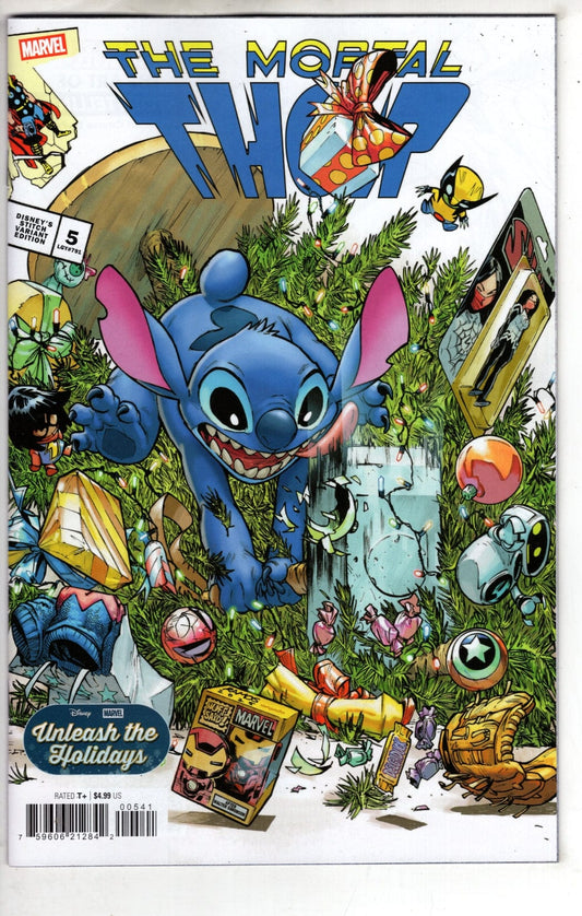 Marvel NEW THIS WEEK THOR #5 HUMBERTO RAMOS DISNEY STITCH UNLEASH THE HOLIDAYS VARIANT