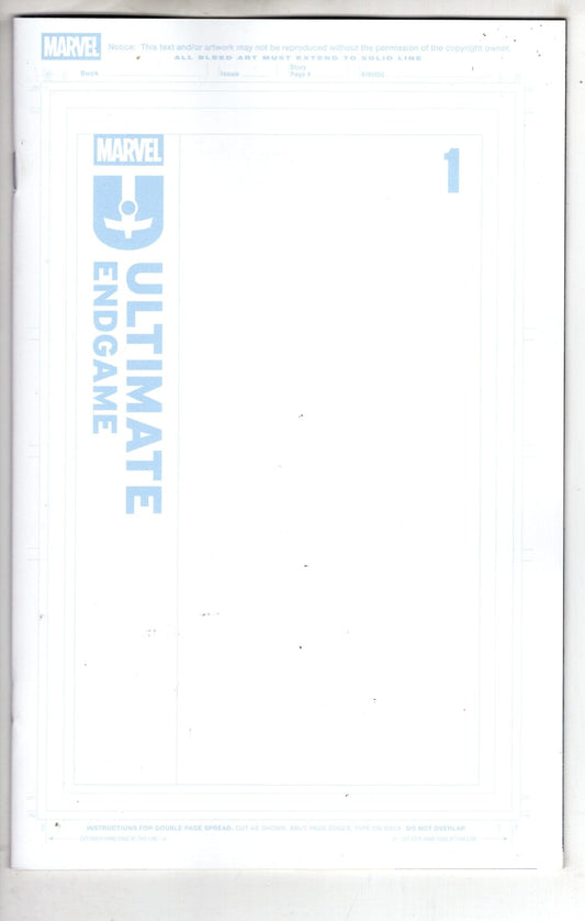 Marvel NEW THIS WEEK ULTIMATE ENDGAME #1 BLUE LINE BLANK VARIANT (VF/NM)