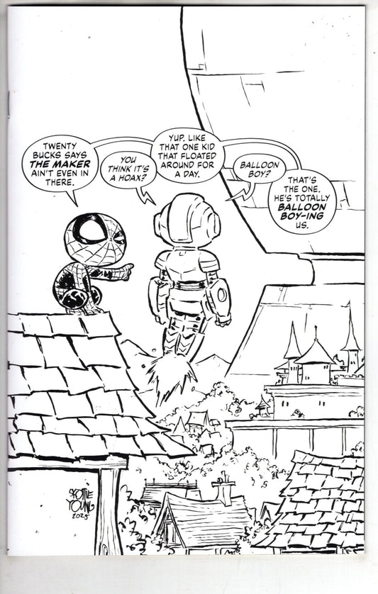 Marvel NEW THIS WEEK ULTIMATE ENDGAME #1 SKOTTIE YOUNG BLACK AND WHITE VIRGIN VARIANT (VF/NM)