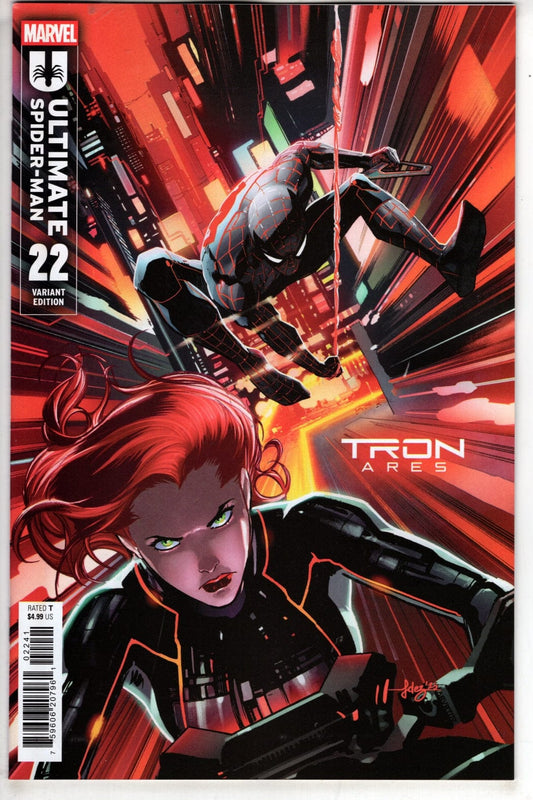 Marvel NEW THIS WEEK ULTIMATE SPIDER-MAN #22 JAVIER FERNANDEZ TRON: ARES VARIANT
