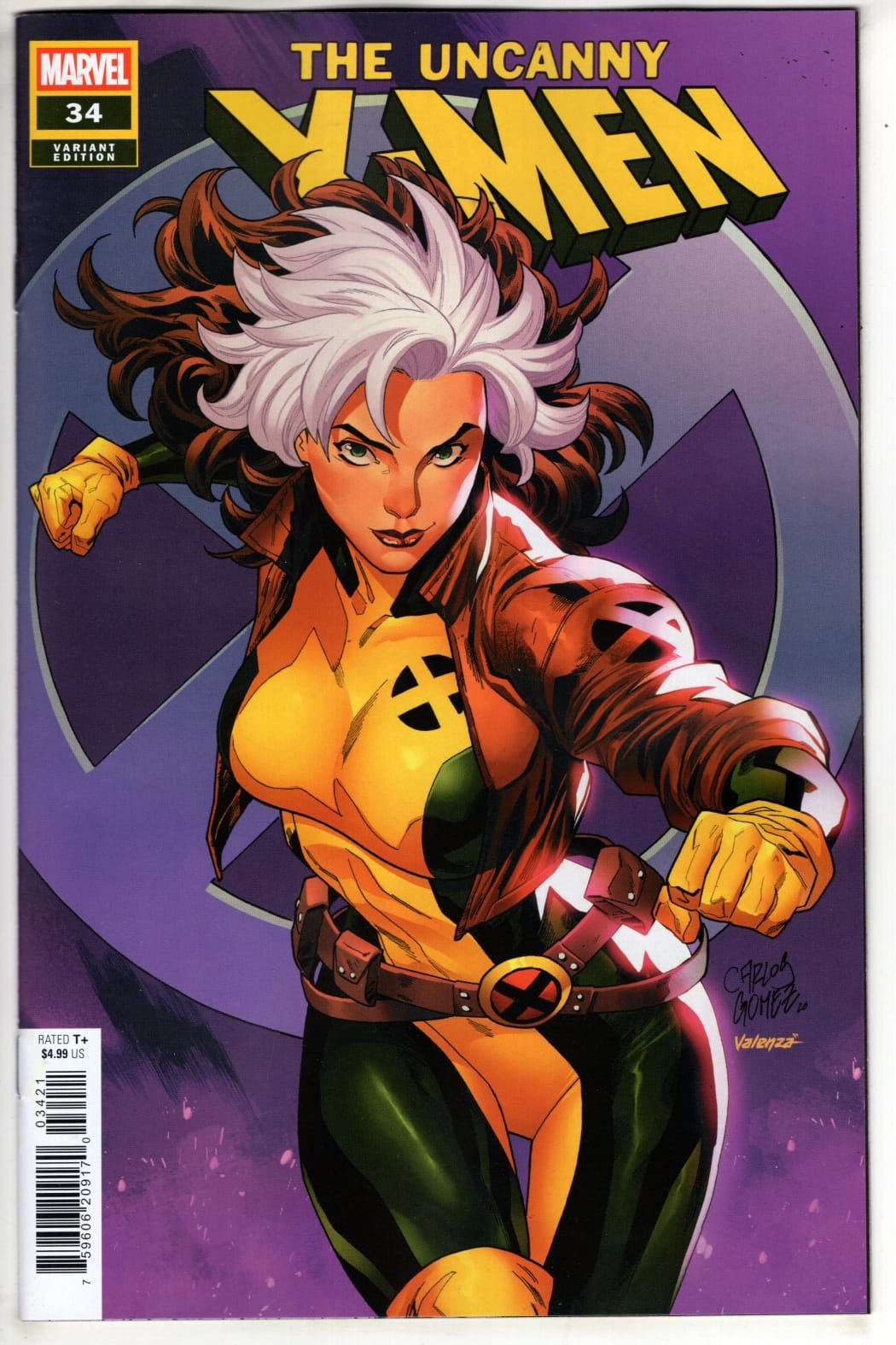 MARVEL NEW THIS WEEK UNCANNY X-MEN #34 CARLOS GOMEZ ROGUE VARIANT (VF/NM)