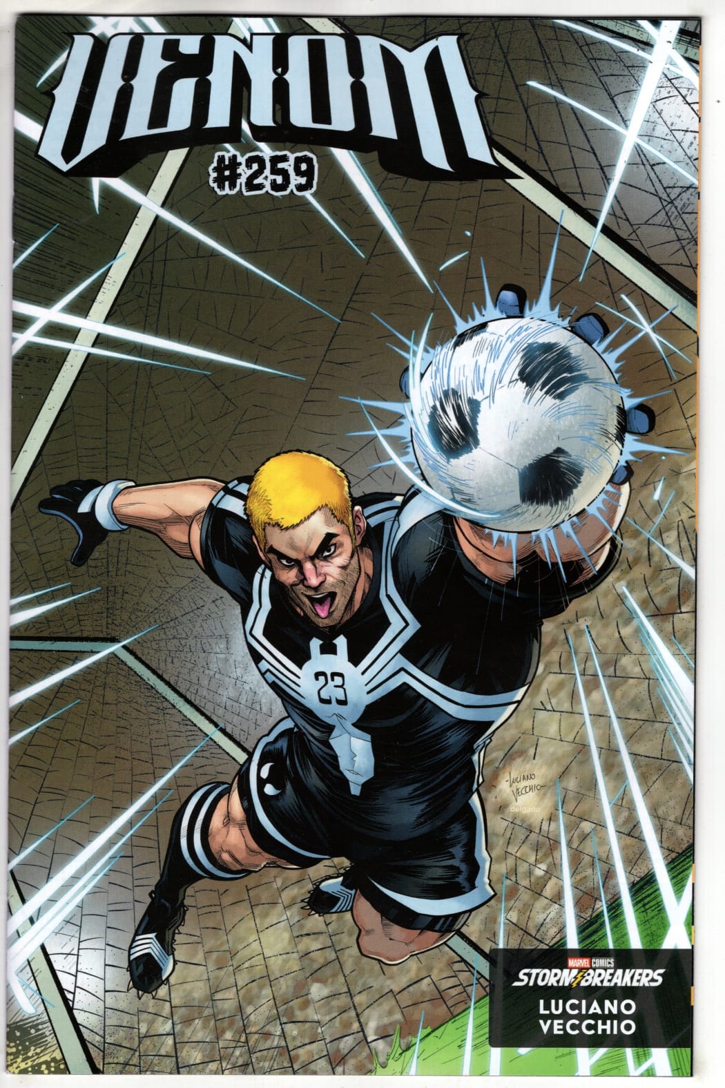 Marvel NEW THIS WEEK VENOM #259 LUCIANO VECCHIO MARVEL SOCCER VARIANT (VF/NM)