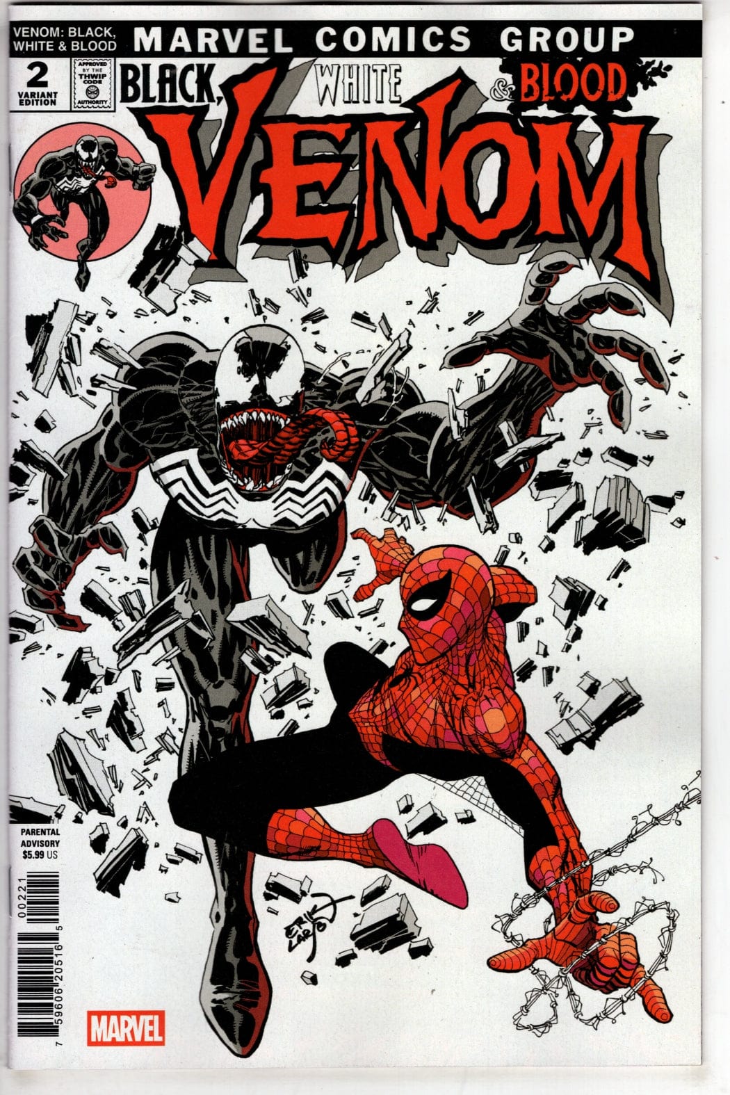 Marvel NEW THIS WEEK VENOM: BLACK  WHITE & BLOOD #2 ERIK LARSEN VARIANT
