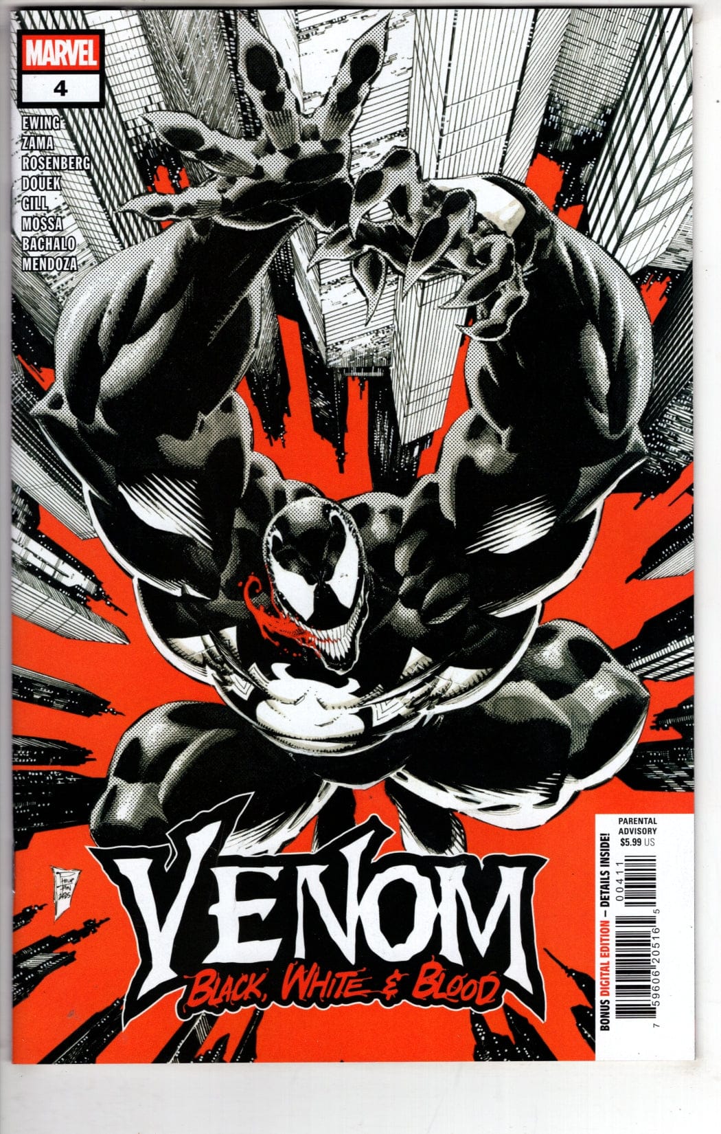 Marvel NEW THIS WEEK VENOM: BLACK  WHITE & BLOOD #4