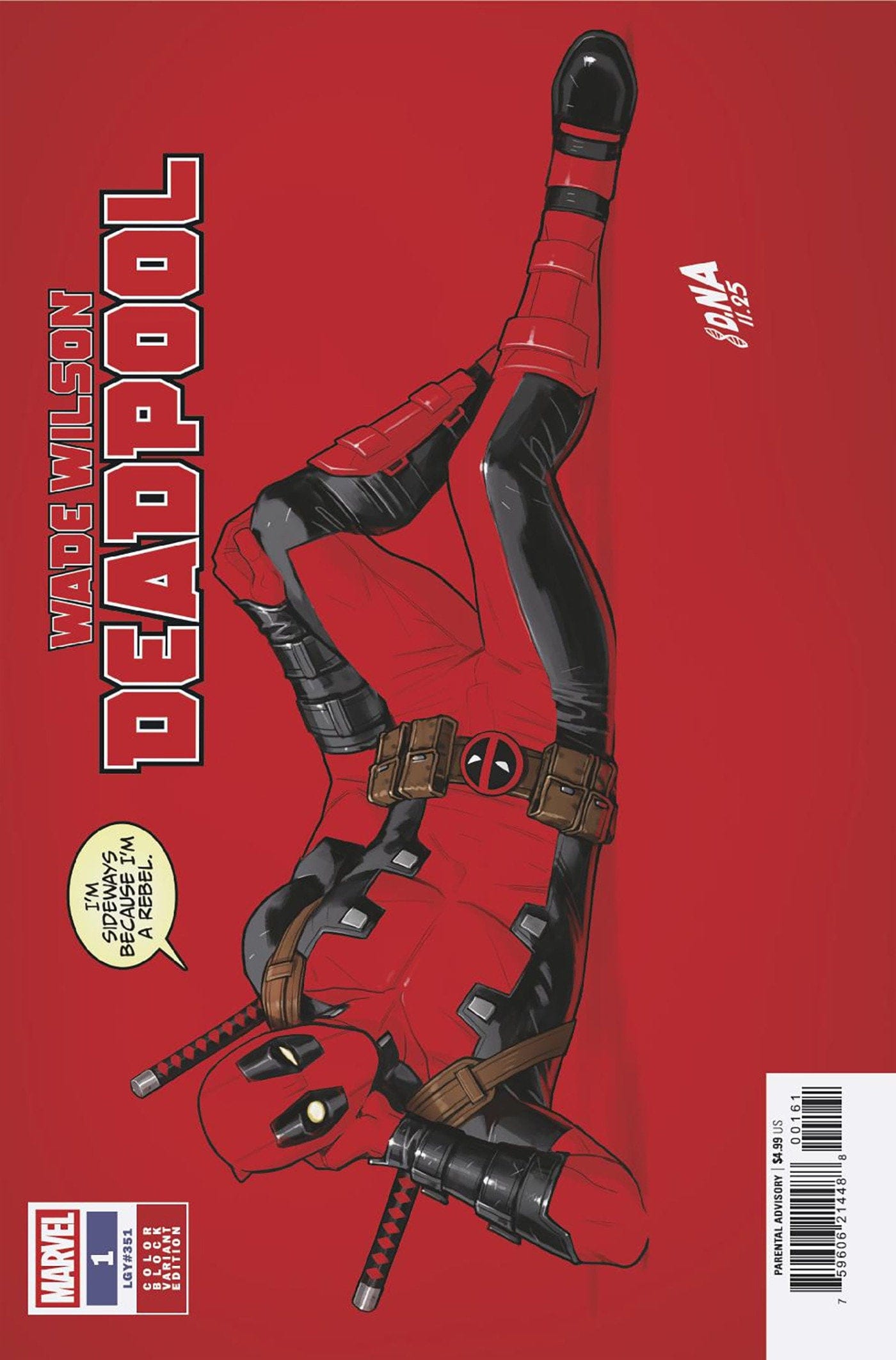 Marvel NEW THIS WEEK WADE WILSON: DEADPOOL #1 DAVID NAKAYAMA COLOR BLOCK RED VARIANT (VF/NM)