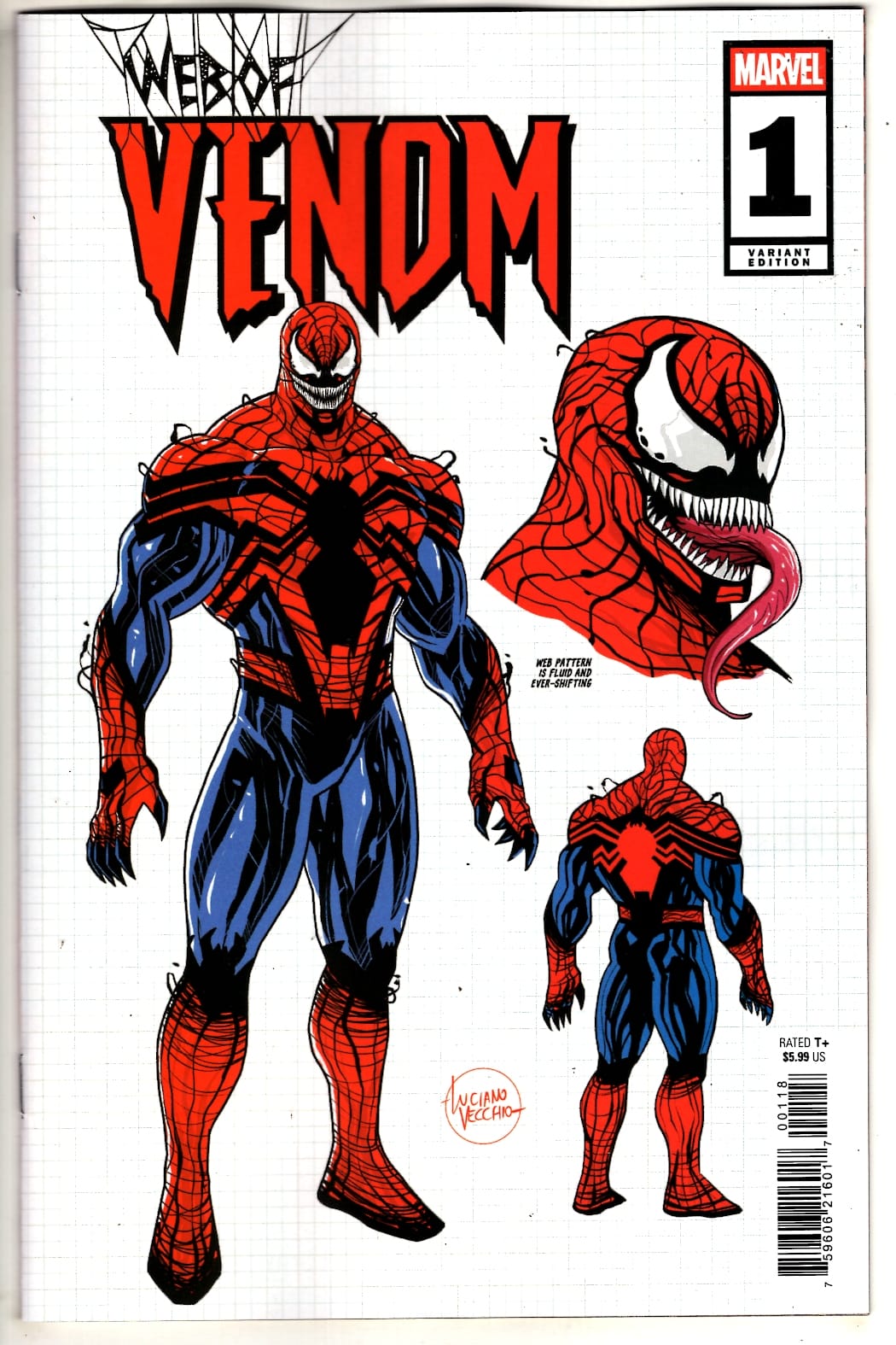 Marvel NEW THIS WEEK WEB OF VENOM #1 LUCIANO VECCHIO DESIGN VARIANT (VF/NM)