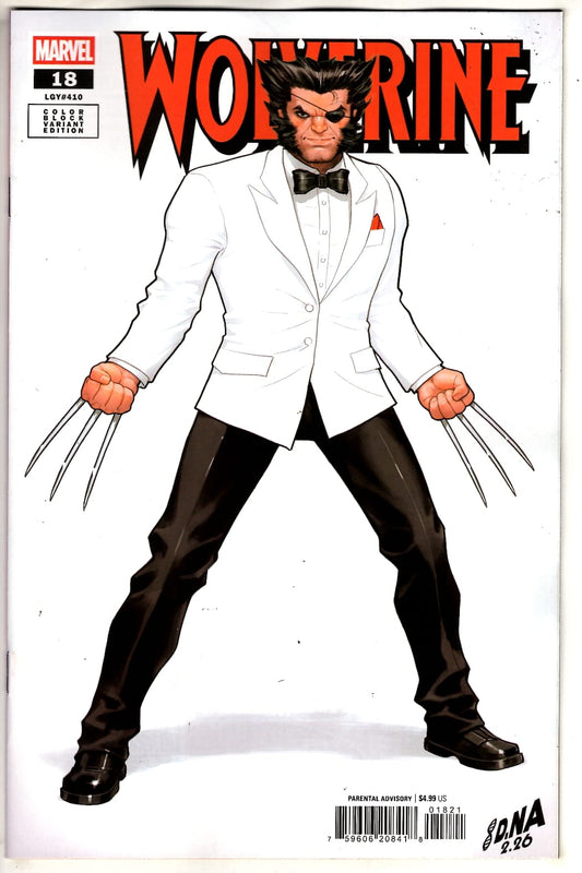 Marvel NEW THIS WEEK WOLVERINE #18 DAVID NAKAYAMA COLOR BLOCK WHITE VARIANT (VF/NM)