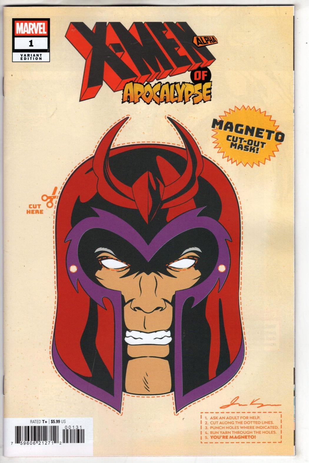 Marvel NEW THIS WEEK X-MEN OF APOCALYPSE ALPHA #1 RETRO HALLOWEEN MASK VARIANT