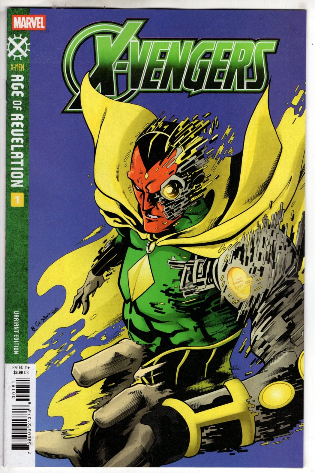 Marvel NEW THIS WEEK X-VENGERS #1 CHRIS CAMPANA VISION VARIANT [AOR]