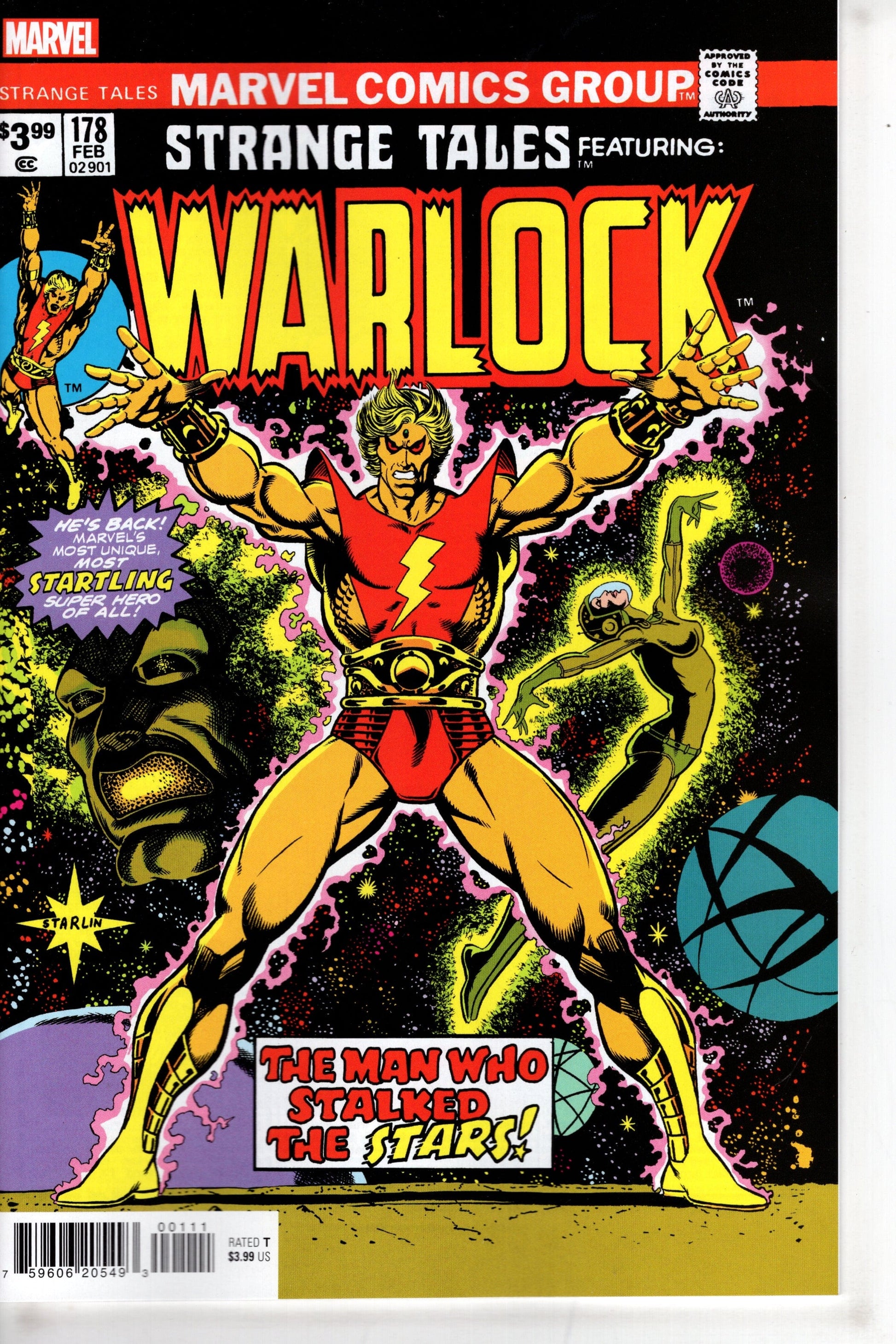 MARVEL PRH COMIC BOOK ADAM WARLOCK STRANGE TALES #178 FACSIMILE EDITION