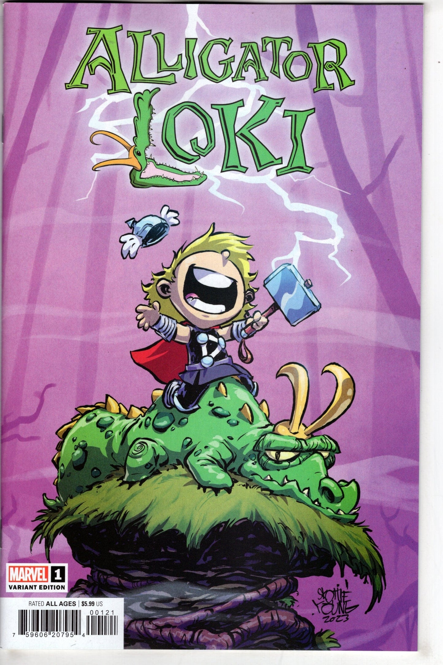 MARVEL PRH COMIC BOOK ALLIGATOR LOKI #1 SKOTTIE YOUNG VAR