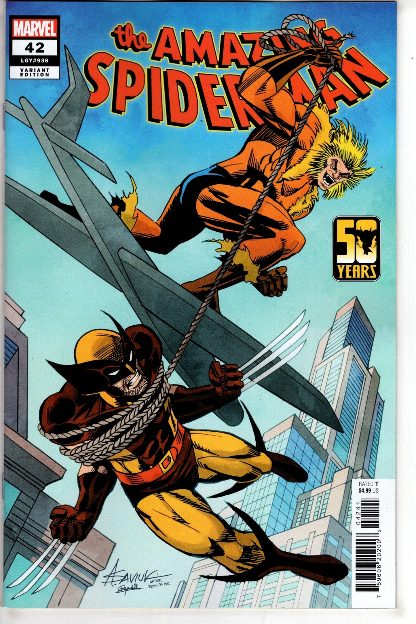 MARVEL PRH COMIC BOOK AMAZING SPIDER-MAN #42 SAVIUK WOLVERINE WOLVERINE WOLVERINE