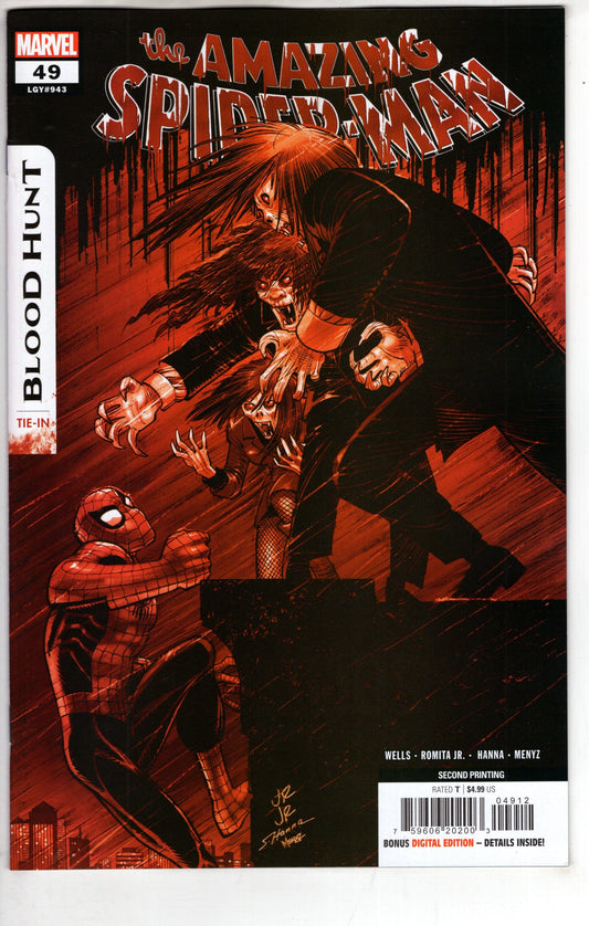 MARVEL PRH COMIC BOOK AMAZING SPIDER-MAN #49 2ND PTG JR JR. BLOOD SOAKED VARIANT