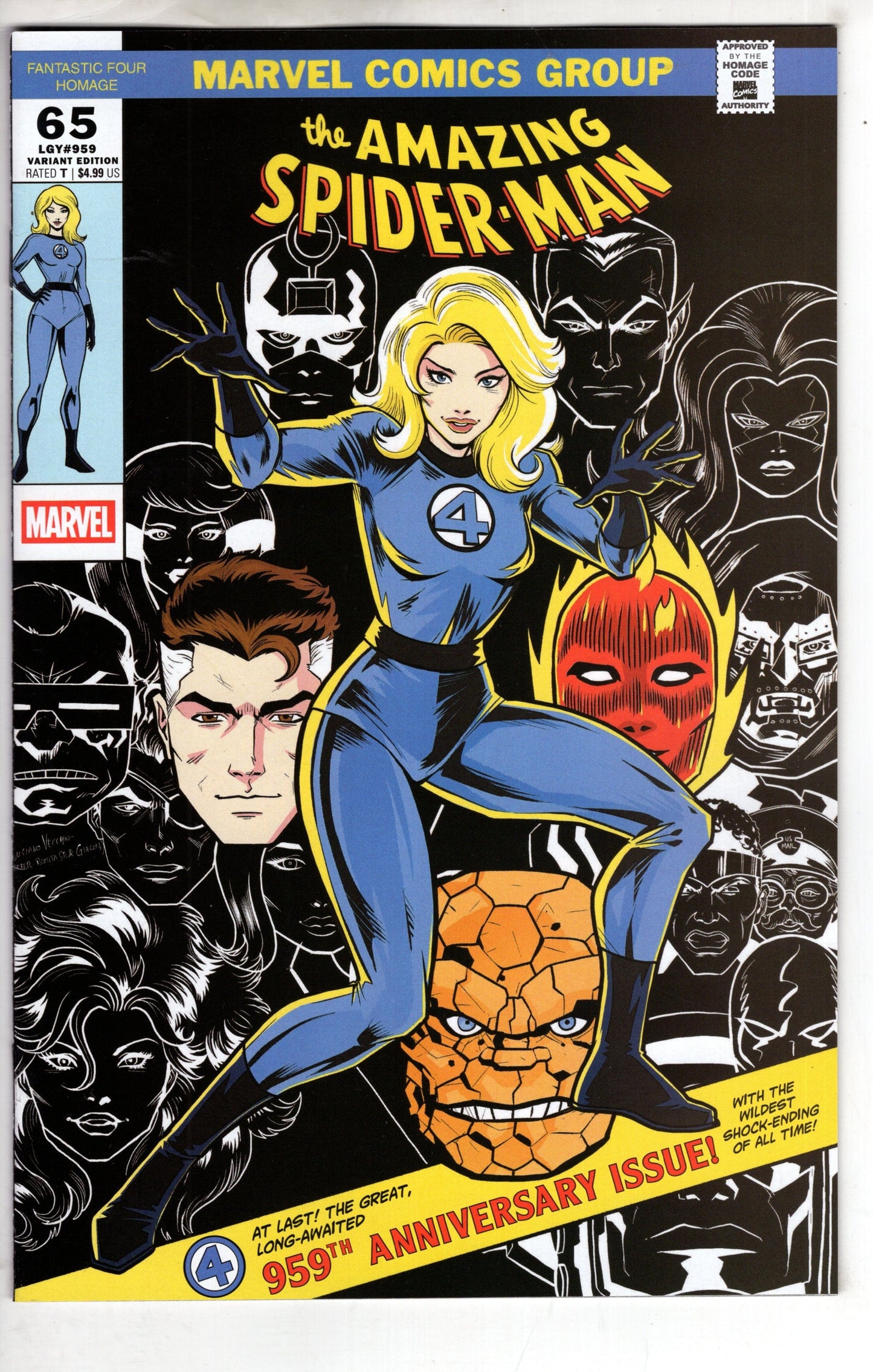 MARVEL PRH COMIC BOOK Amazing Spider-Man #65 Luciano Vecchio Fantastic Four Homage Variant