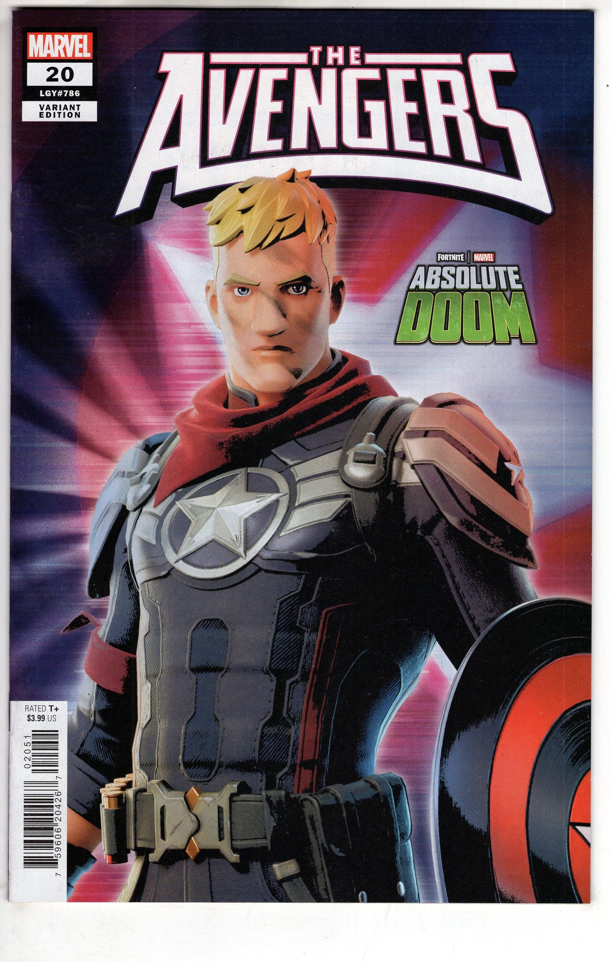 MARVEL PRH COMIC BOOK AVENGERS #20 EPIC GAMES MARVEL FORTNITE CAPTAIN JONES VAR