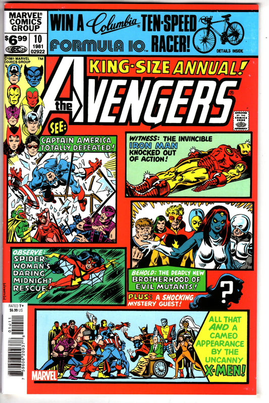 MARVEL PRH COMIC BOOK AVENGERS ANNUAL #10 FACSIMILE ED
