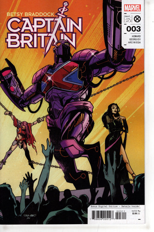 MARVEL PRH COMIC BOOK BETSY BRADDOCK CAPTAIN BRITAIN #3