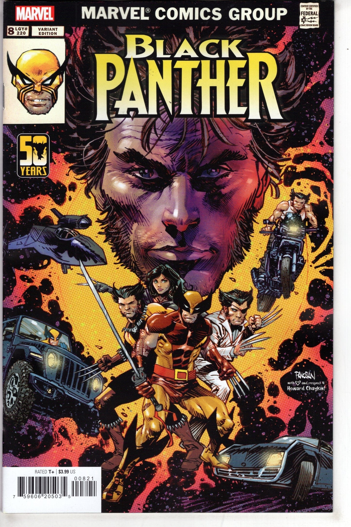 MARVEL PRH COMIC BOOK BLACK PANTHER #8 PANOSIAN WOLVERINE WOLVERINE WOLVERINE VAR