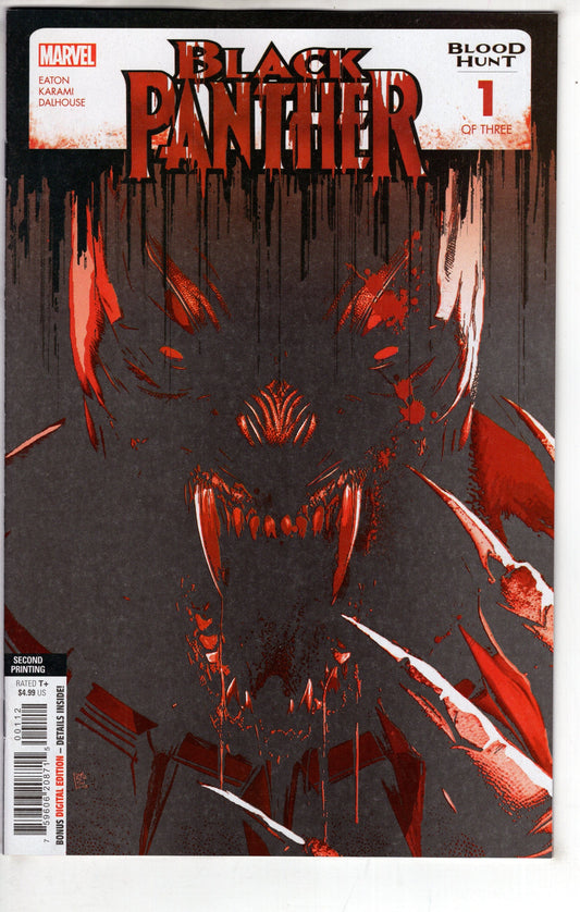 MARVEL PRH COMIC BOOK BLACK PANTHER BLOOD HUNT #1 (OF 3) 2ND PTG BLOOD SOAKED VAR