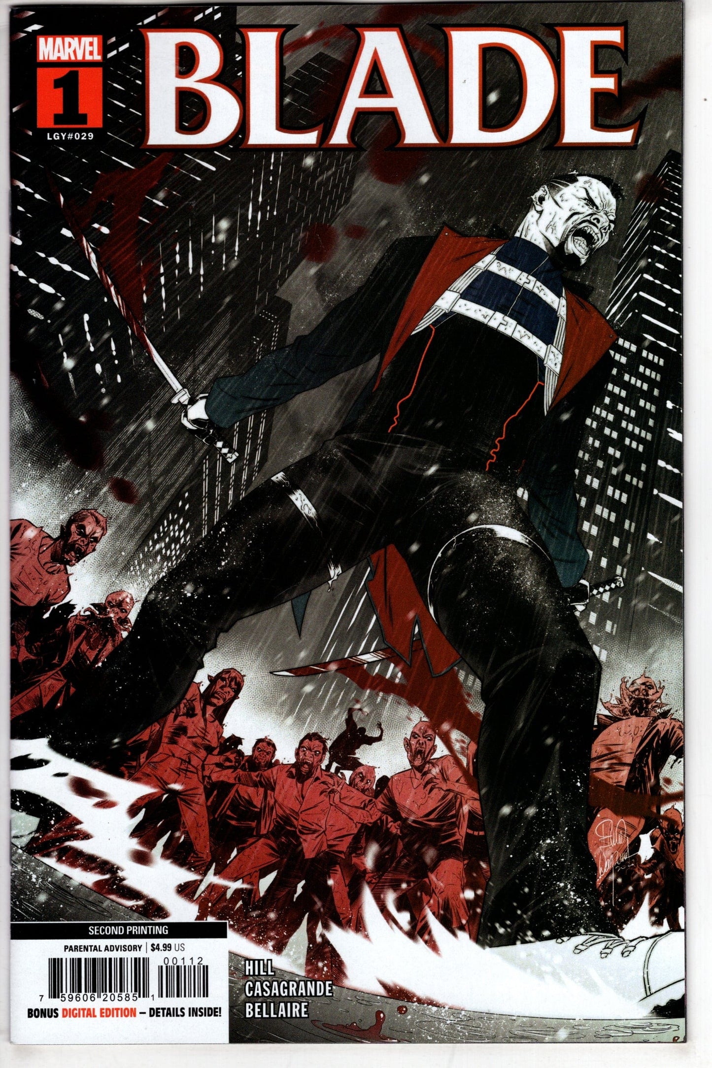 MARVEL PRH COMIC BOOK BLADE #1 2ND PTG ELENA CASAGRANDE VAR