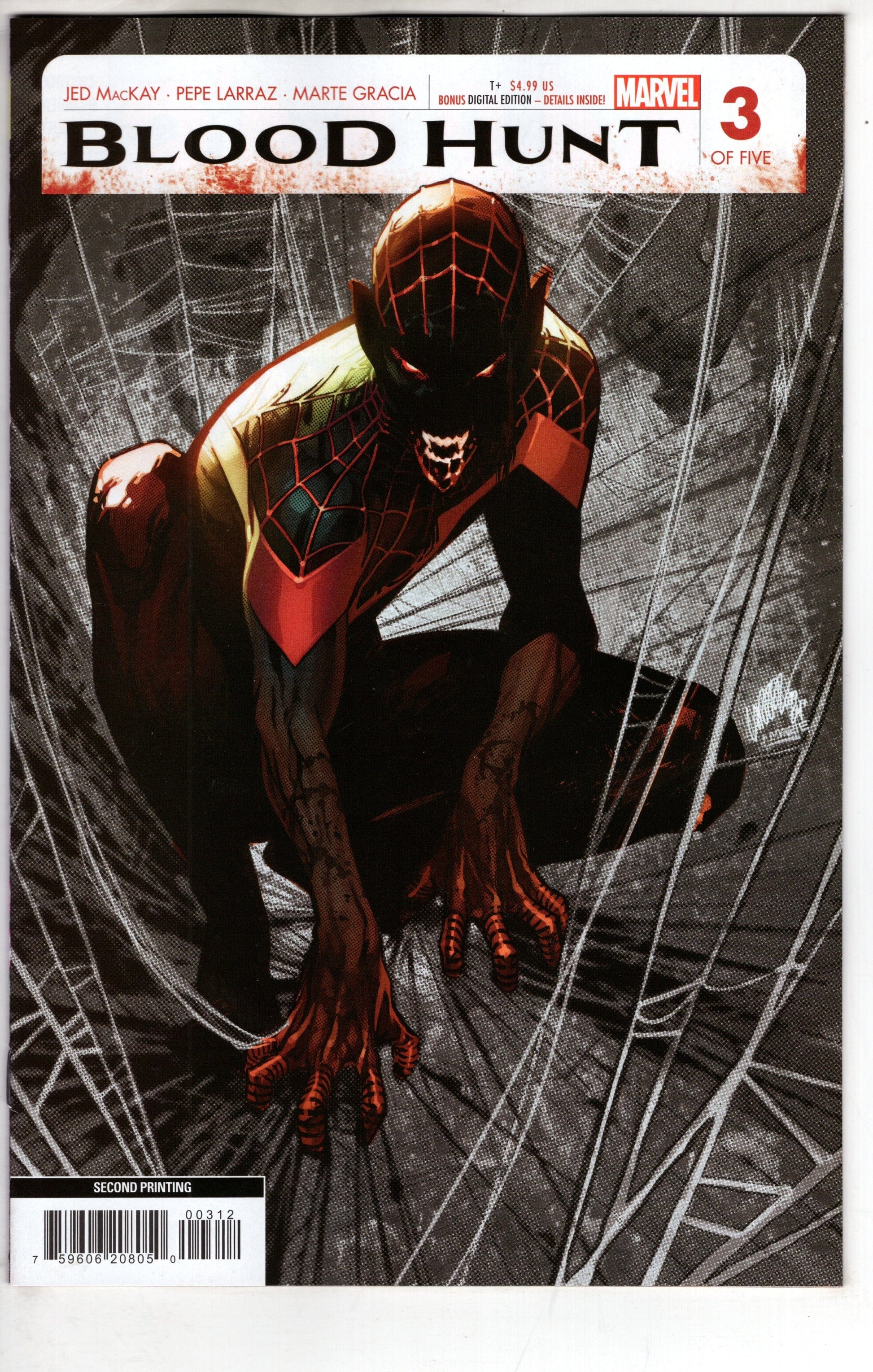 MARVEL PRH COMIC BOOK BLOOD HUNT #3 (OF 5) 2ND PTG PEPE LARRAZ VAR