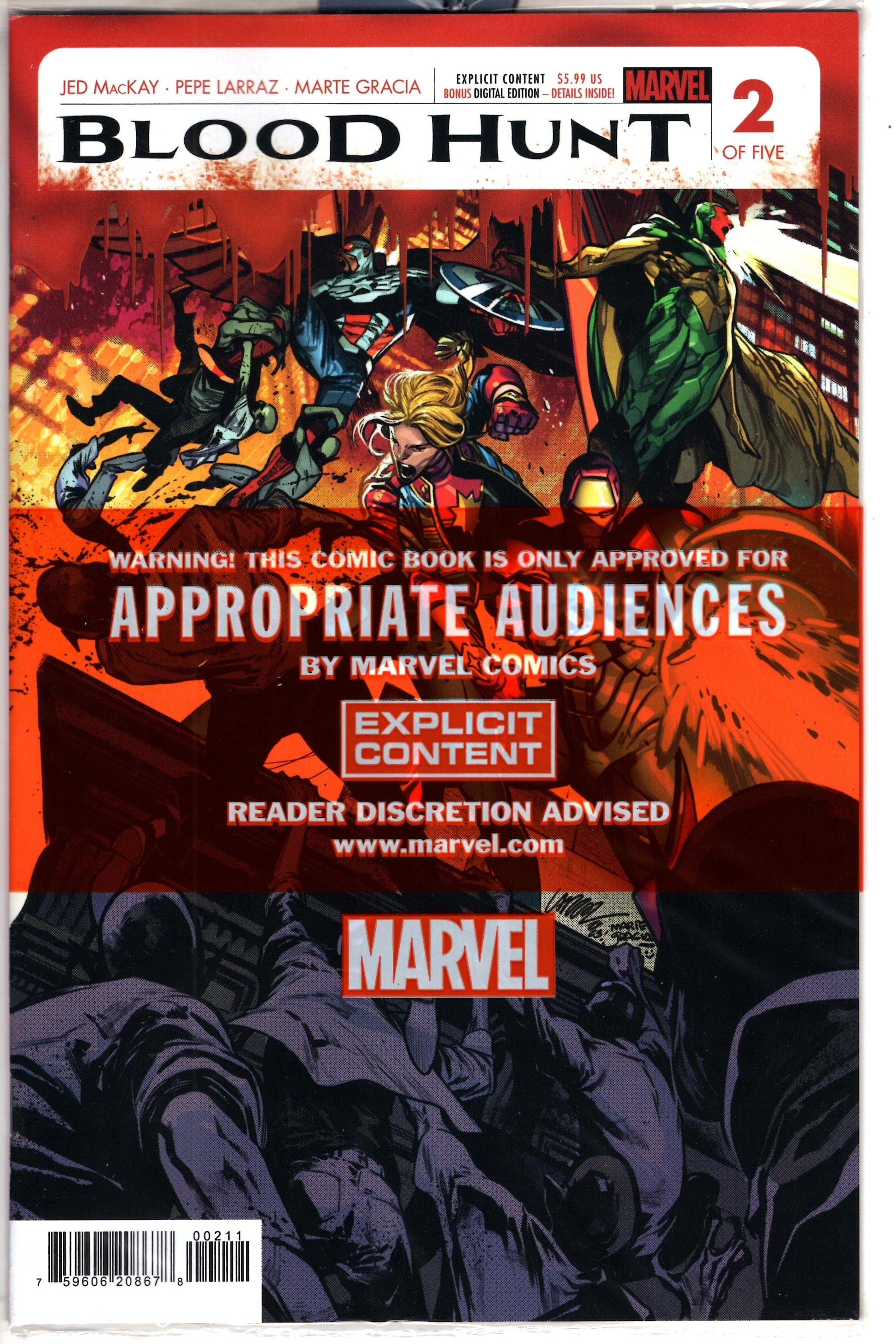 MARVEL PRH COMIC BOOK BLOOD HUNT RED BAND #2 (MR)