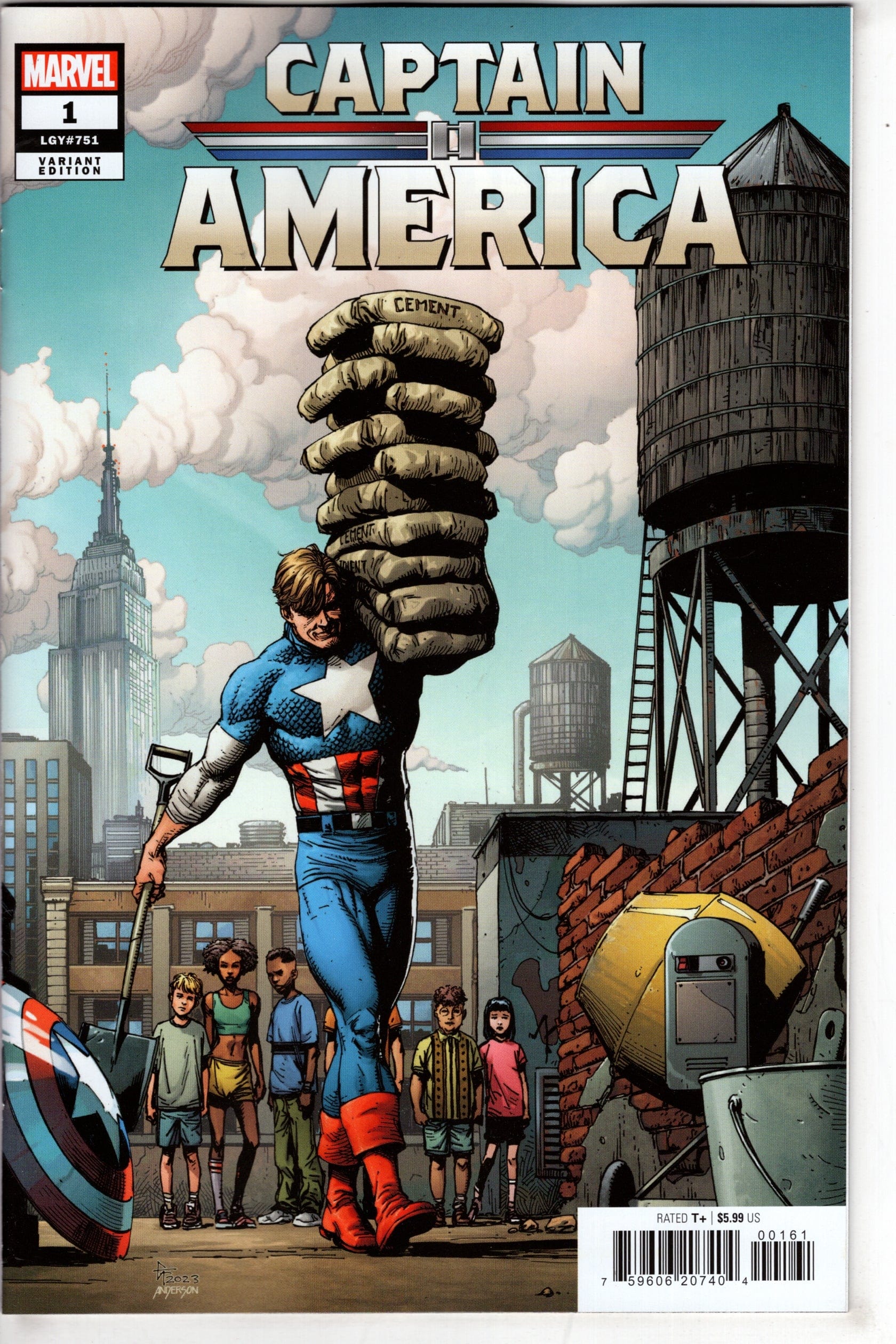 MARVEL PRH COMIC BOOK CAPTAIN AMERICA #1 GARY FRANK VAR